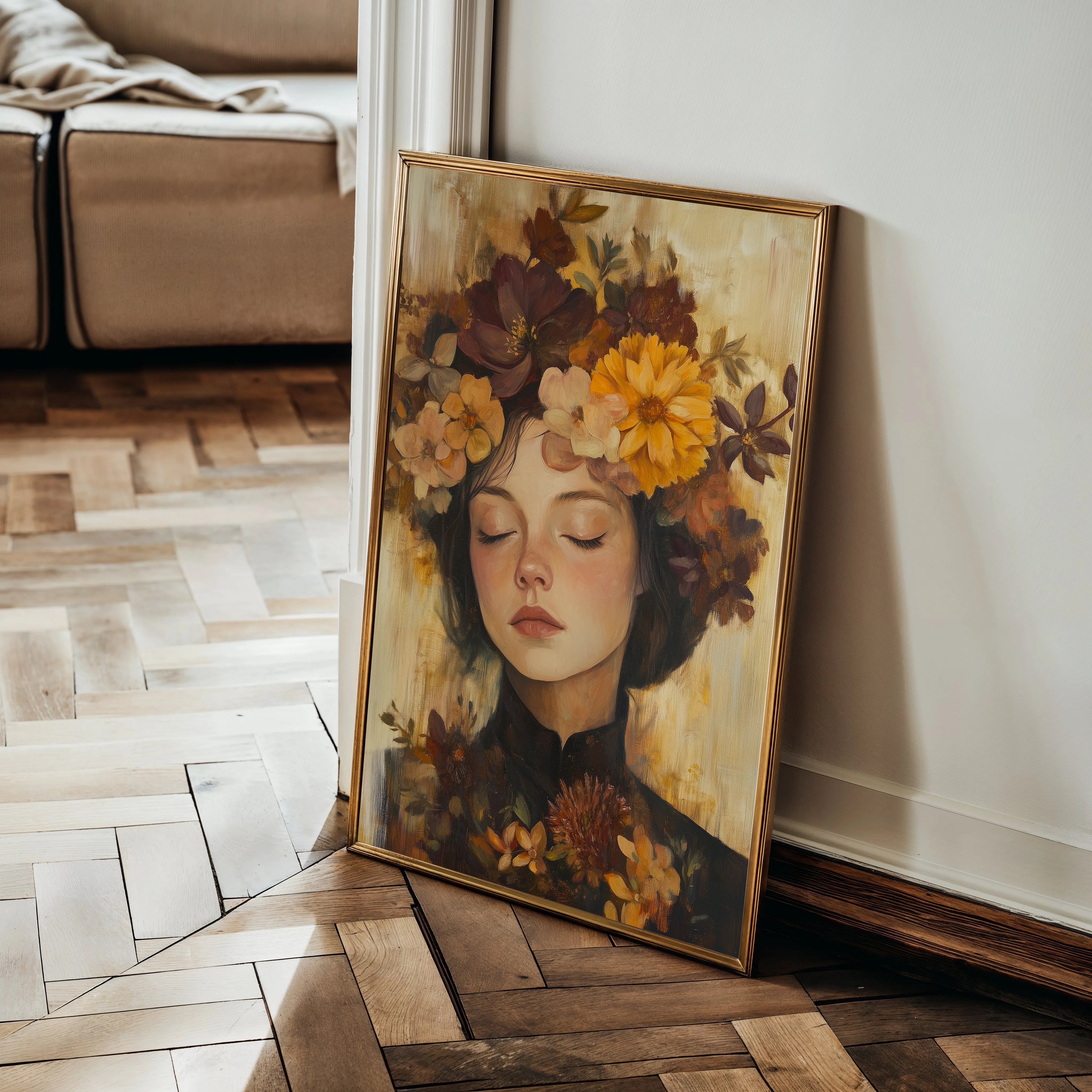 Portrait 207 Canvas Art 18" x 24" / 45 x 60 cm / Black