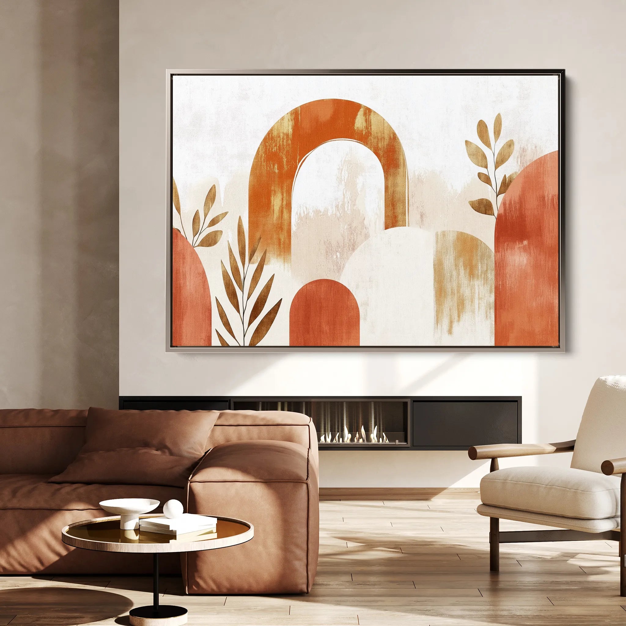 Boho 208 Canvas Art 18" x 24" / 45 x 60 cm / Black