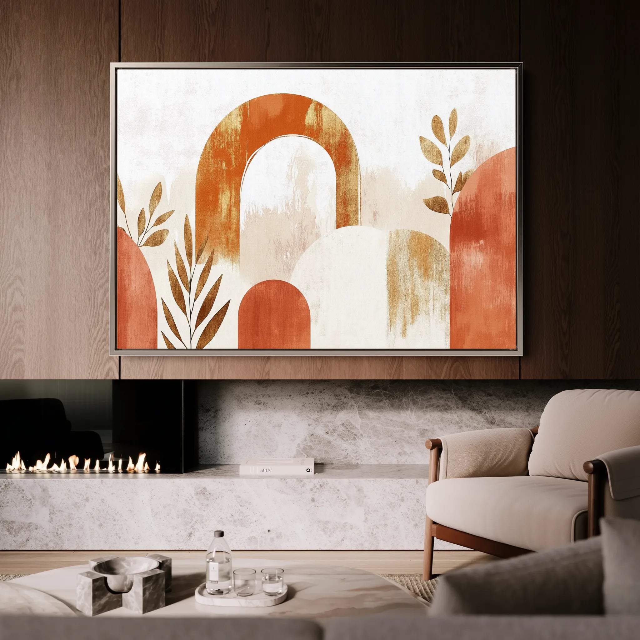 Boho 208 Canvas Art 18" x 24" / 45 x 60 cm / Black