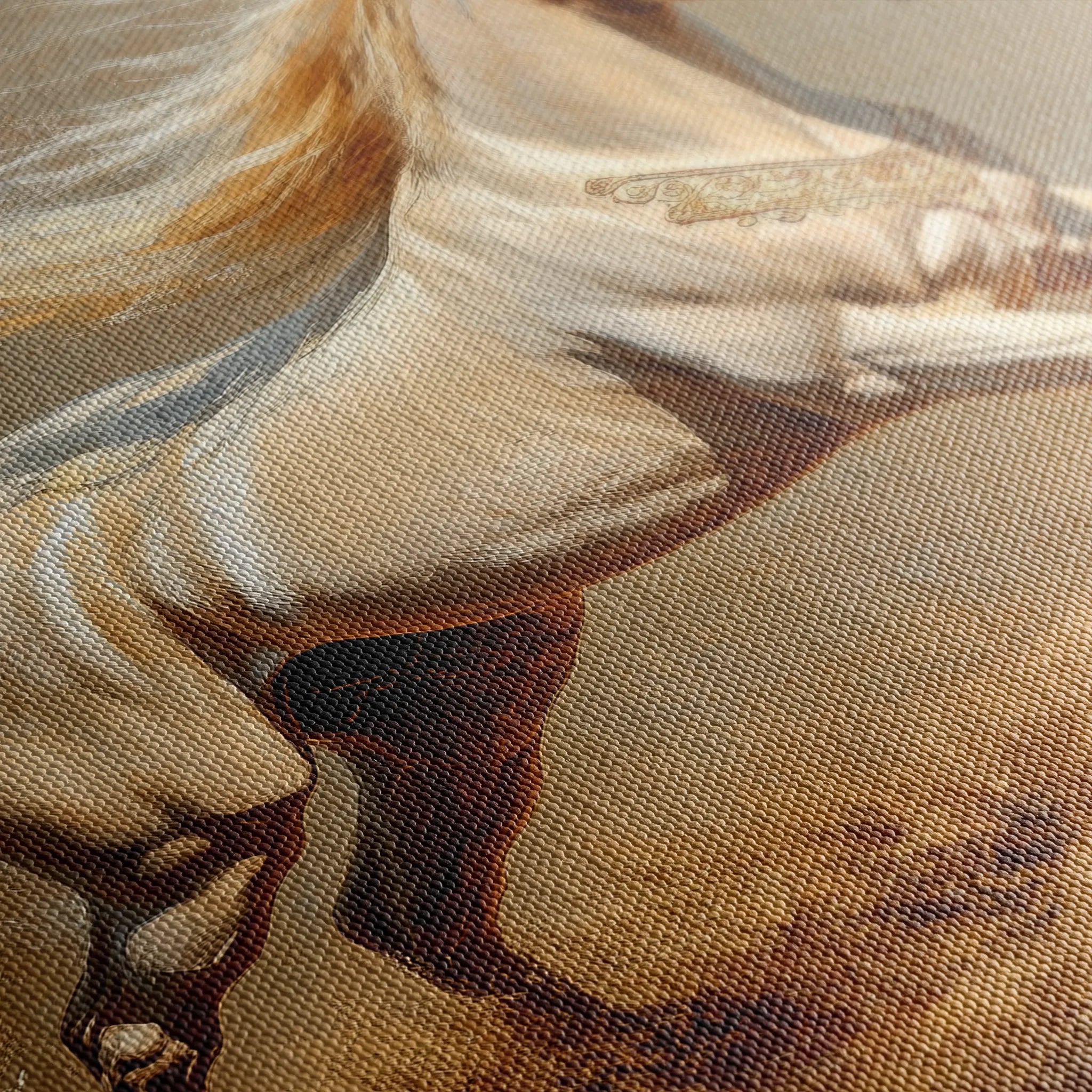 Horses 208 Canvas Art 18" x 24" / 45 x 60 cm / Black