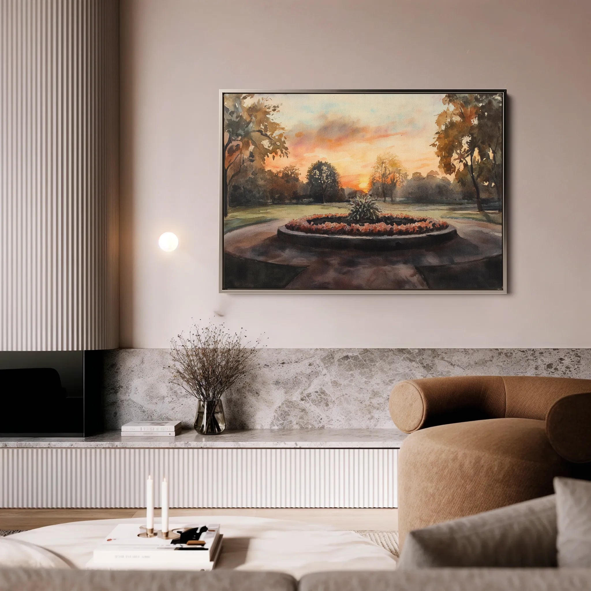 Landscape 208 Canvas Art 18" x 24" / 45 x 60 cm / Black