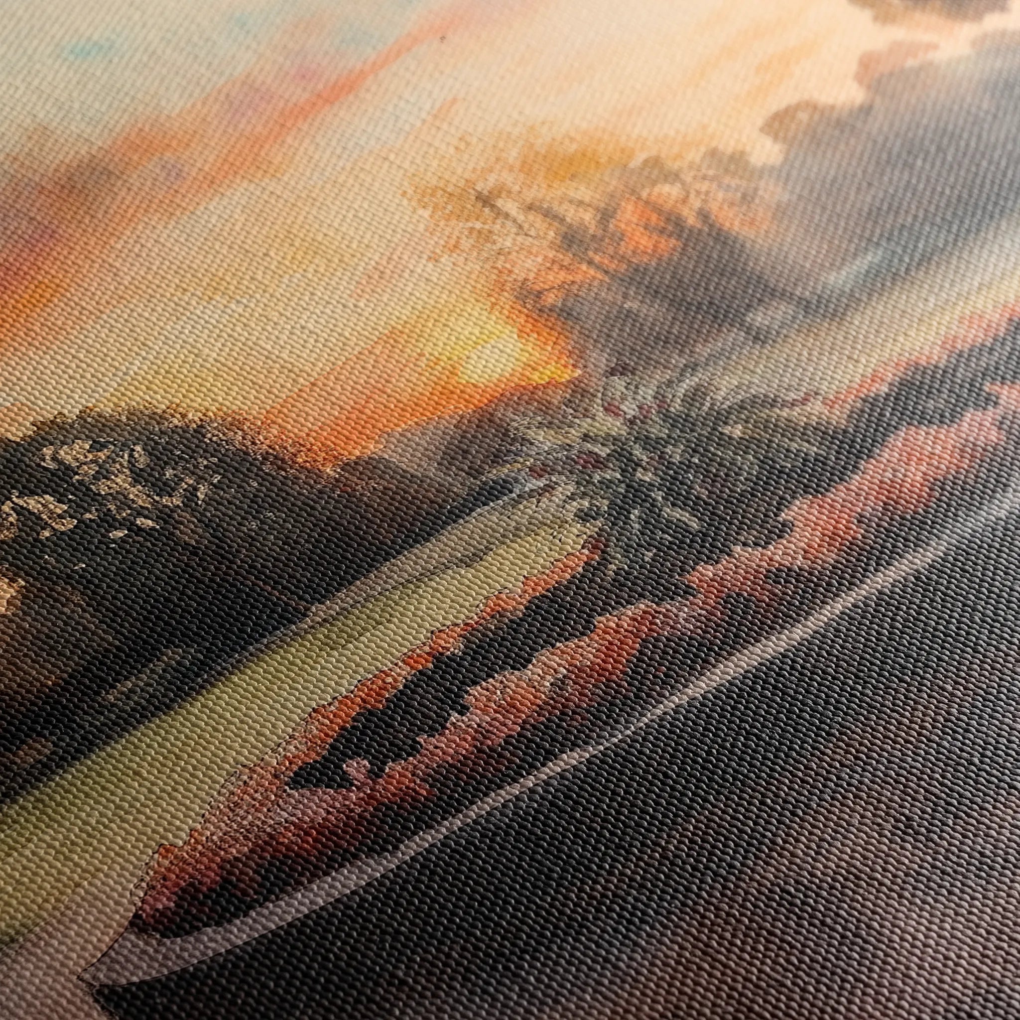 Landscape 208 Canvas Art 18" x 24" / 45 x 60 cm / Black