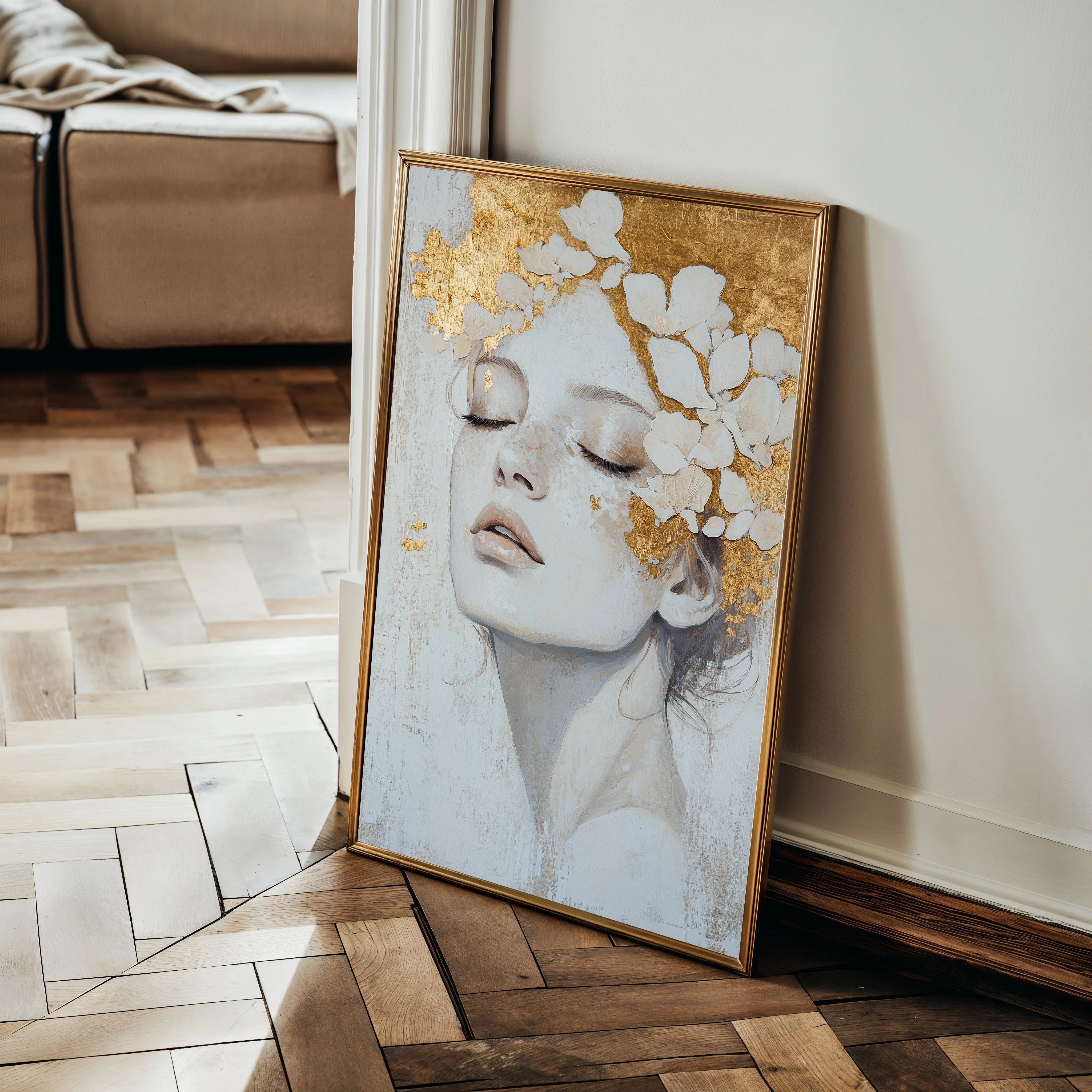 Portrait 208 Canvas Art 18" x 24" / 45 x 60 cm / Black