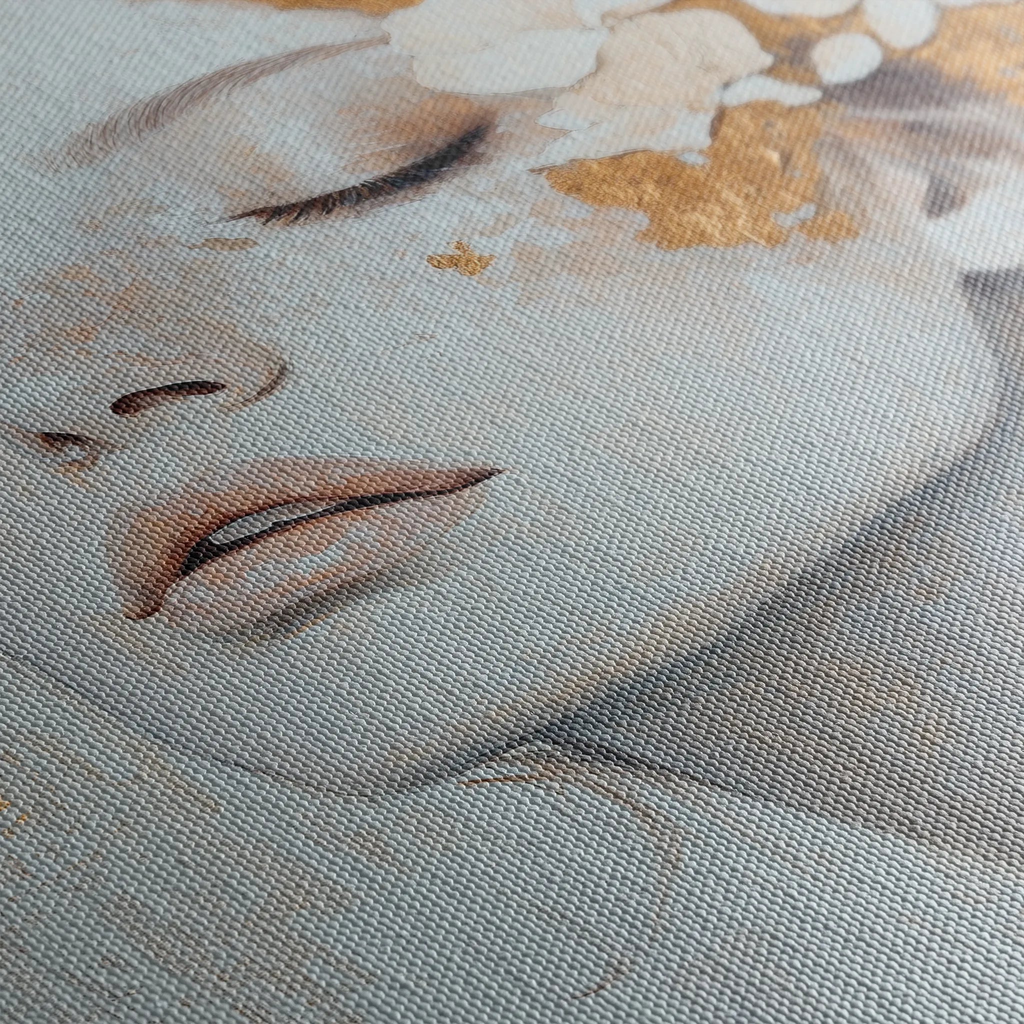 Portrait 208 Canvas Art 18" x 24" / 45 x 60 cm / Black