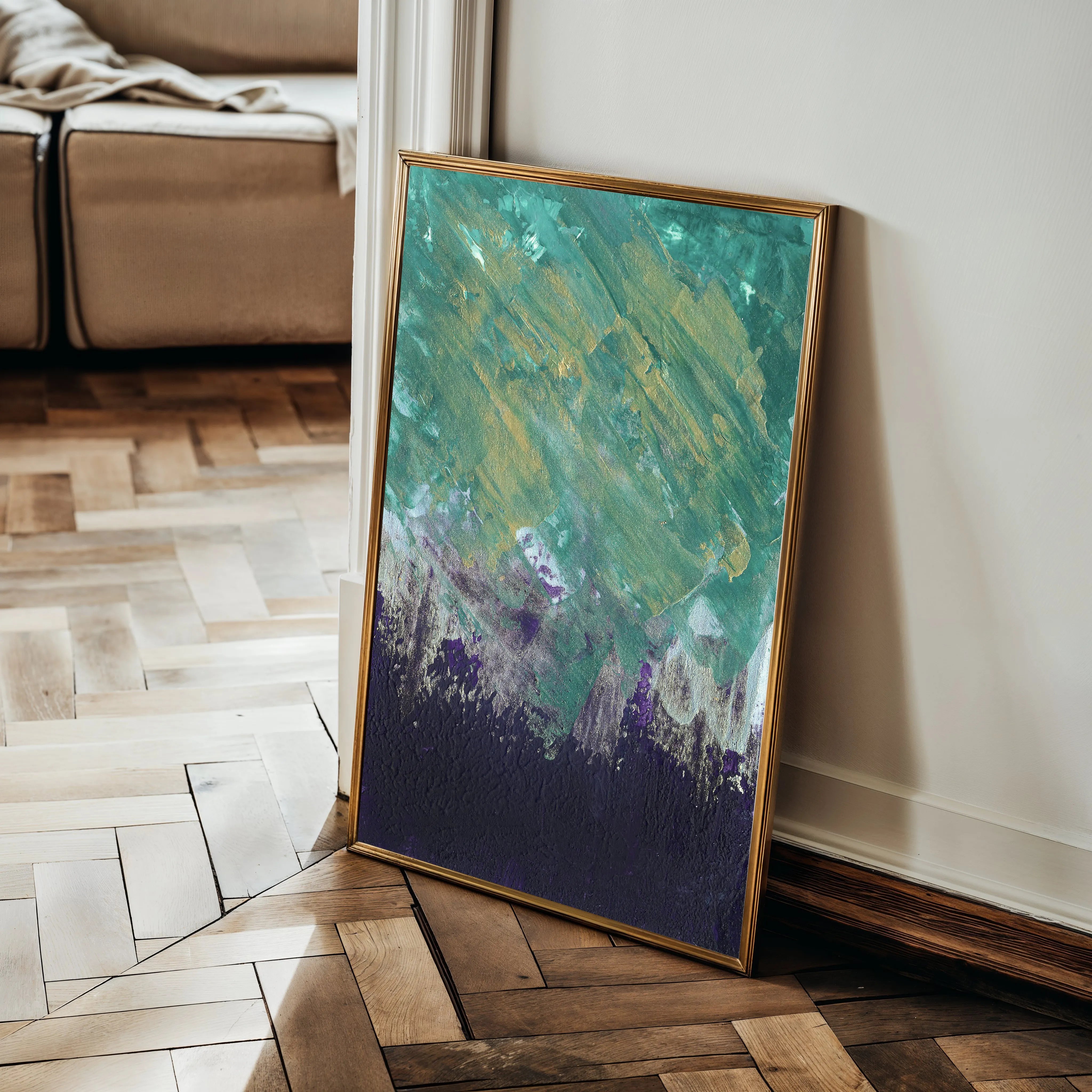 Abstract 209 Canvas Art 18" x 24" / 45 x 60 cm / Black