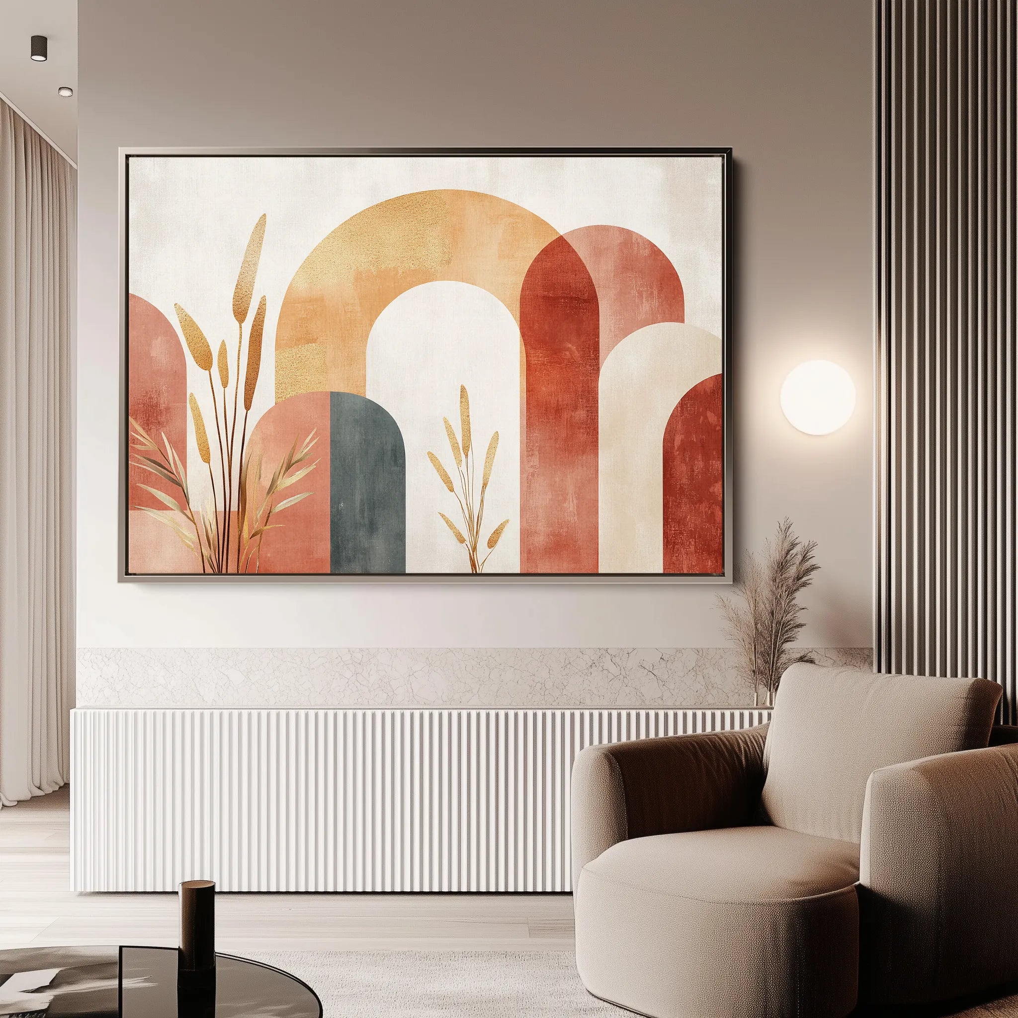 Boho 209 Canvas Art 18" x 24" / 45 x 60 cm / Black