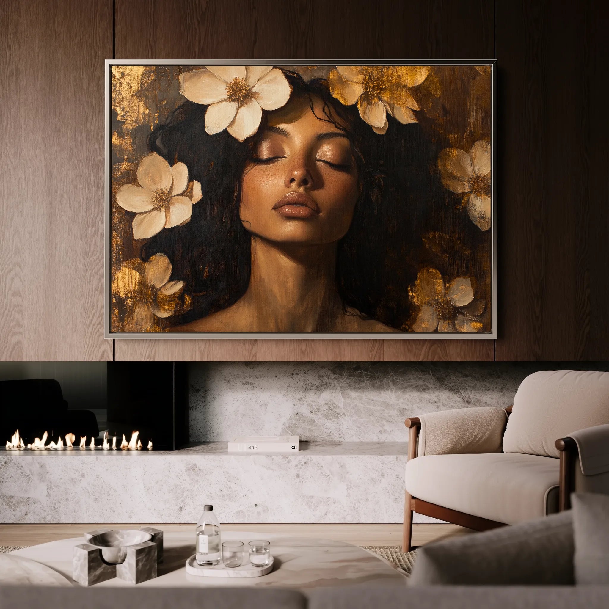 Portrait 209 Canvas Art 18" x 24" / 45 x 60 cm / Black
