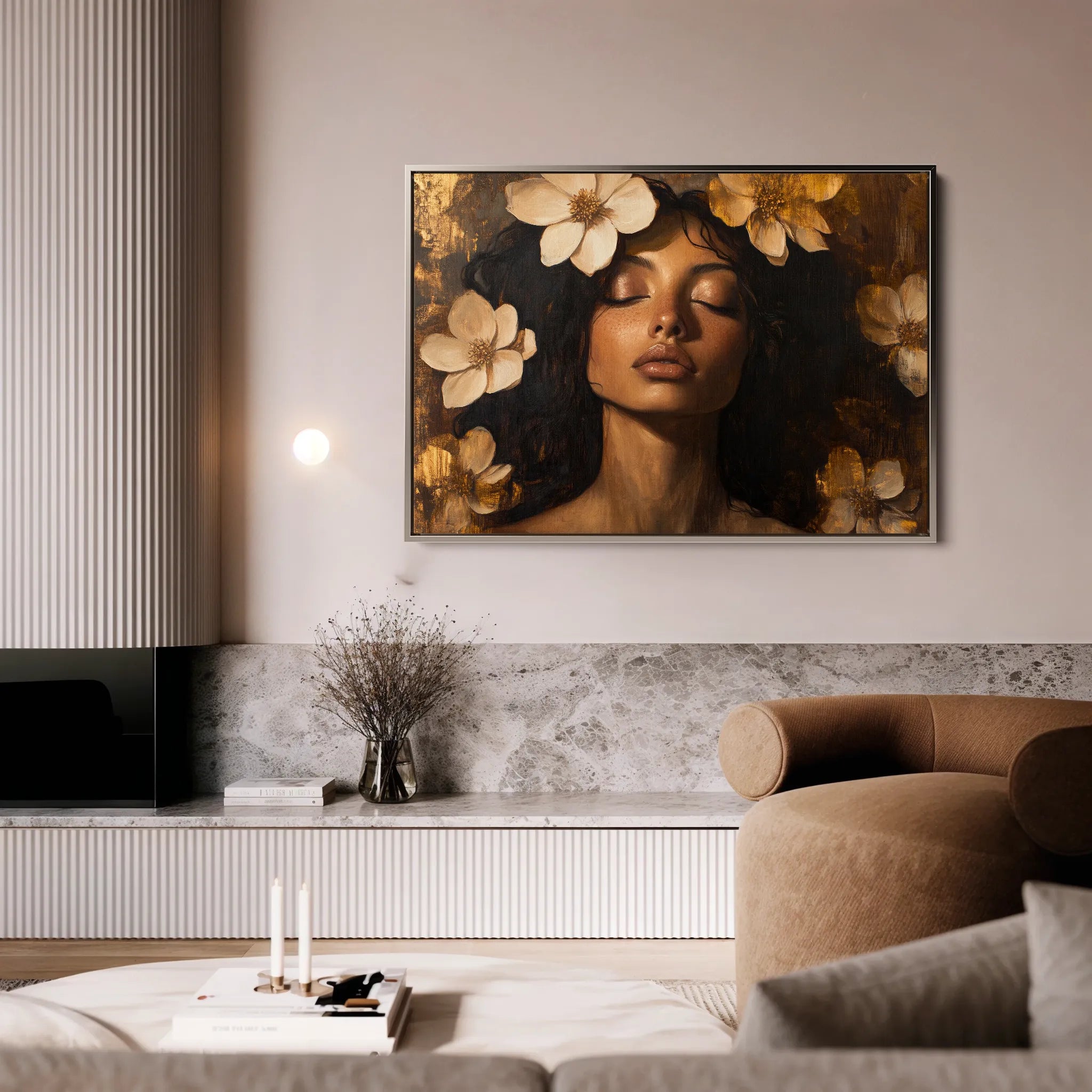 Portrait 209 Canvas Art 18" x 24" / 45 x 60 cm / Black
