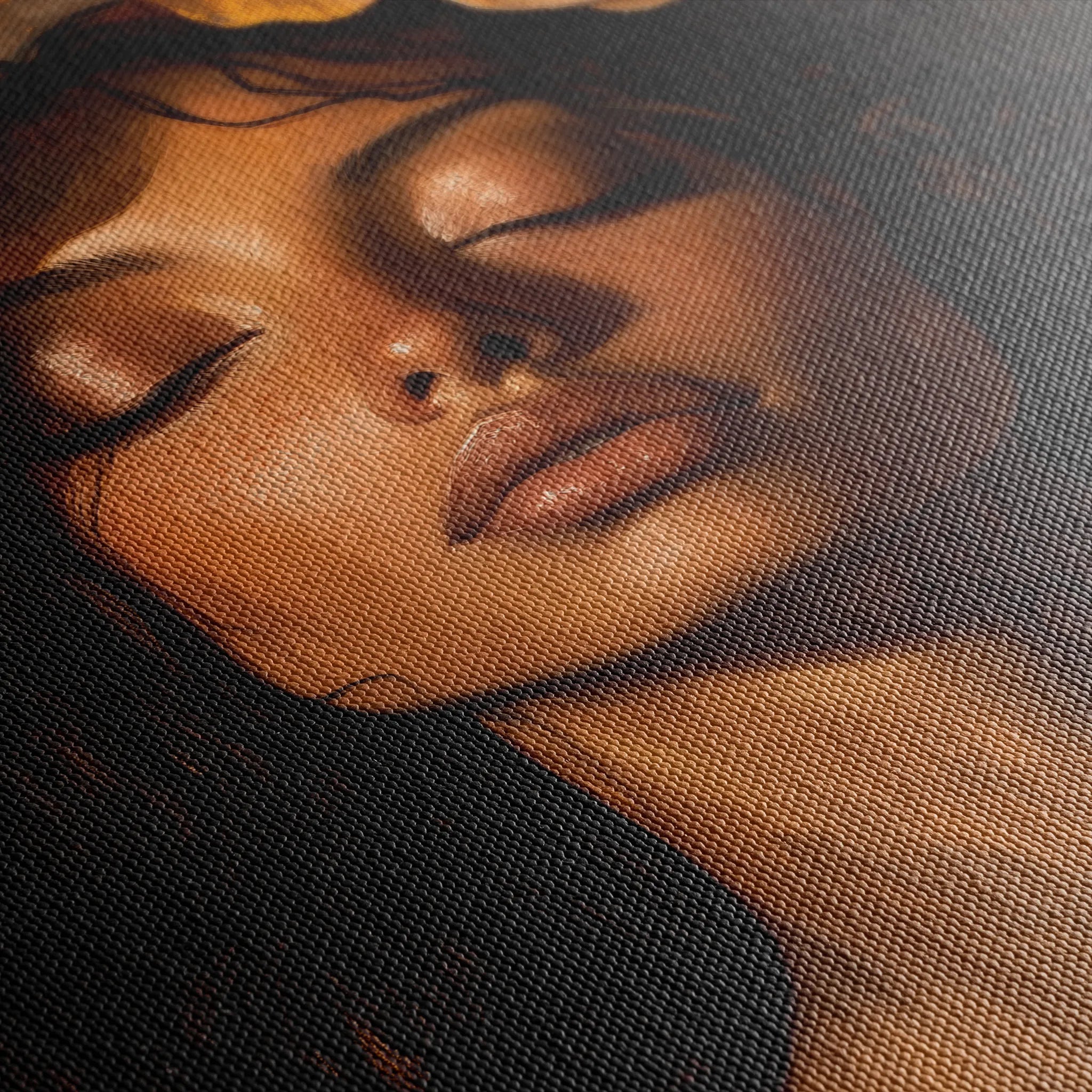 Portrait 209 Canvas Art 18" x 24" / 45 x 60 cm / Black