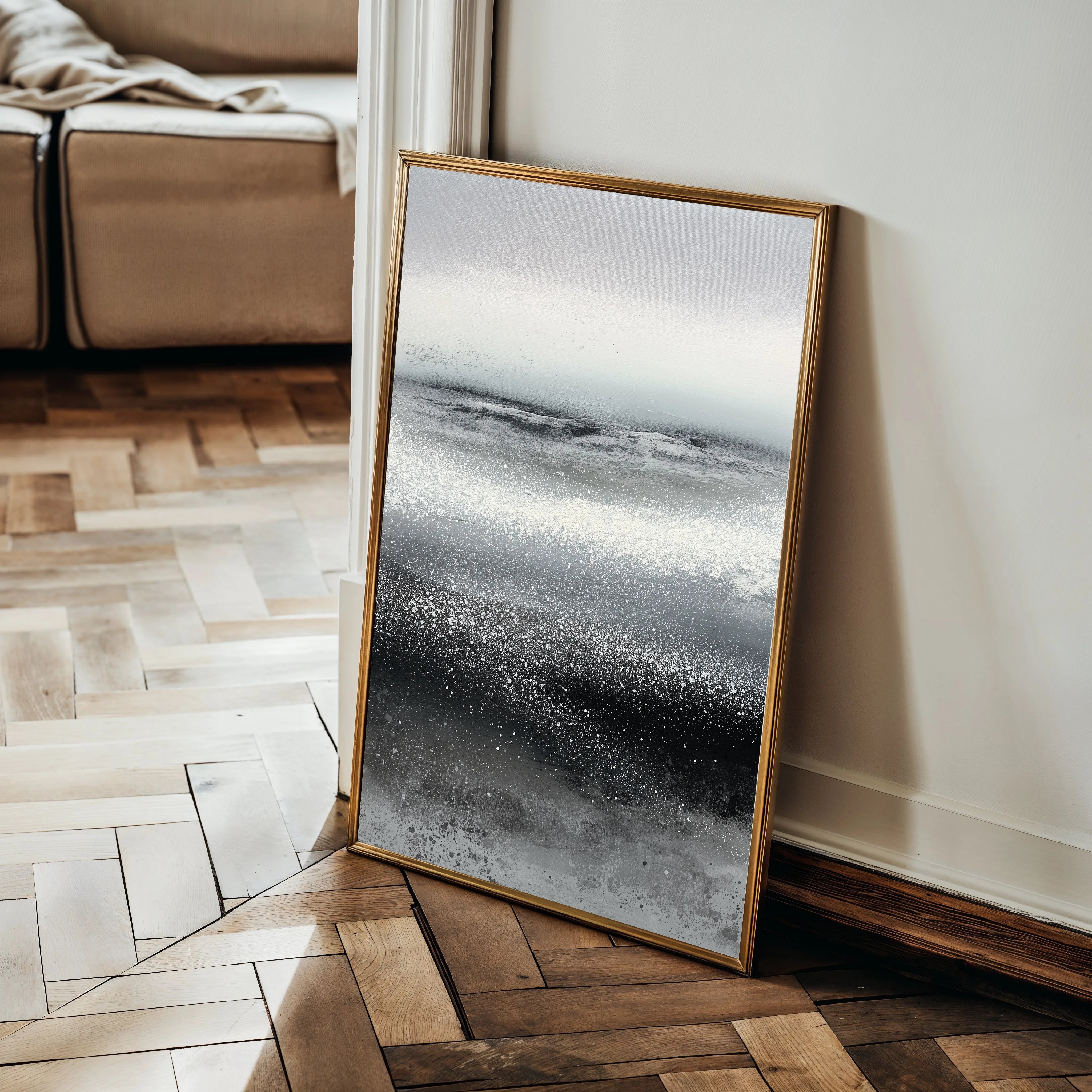 Abstract 2091 Canvas Art 18" x 24" / 45 x 60 cm / Black