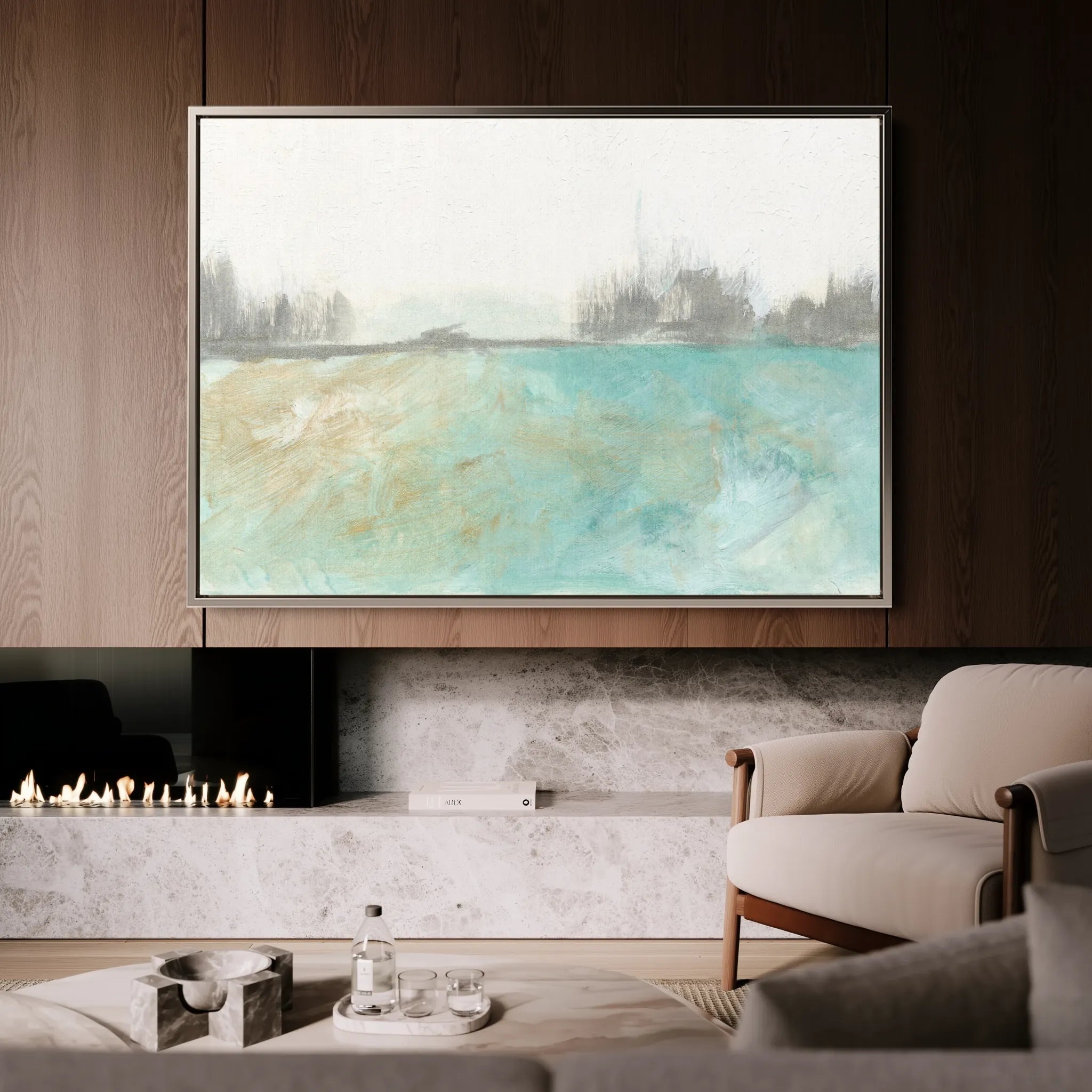 Abstract 210 Canvas Art 18" x 24" / 45 x 60 cm / Black