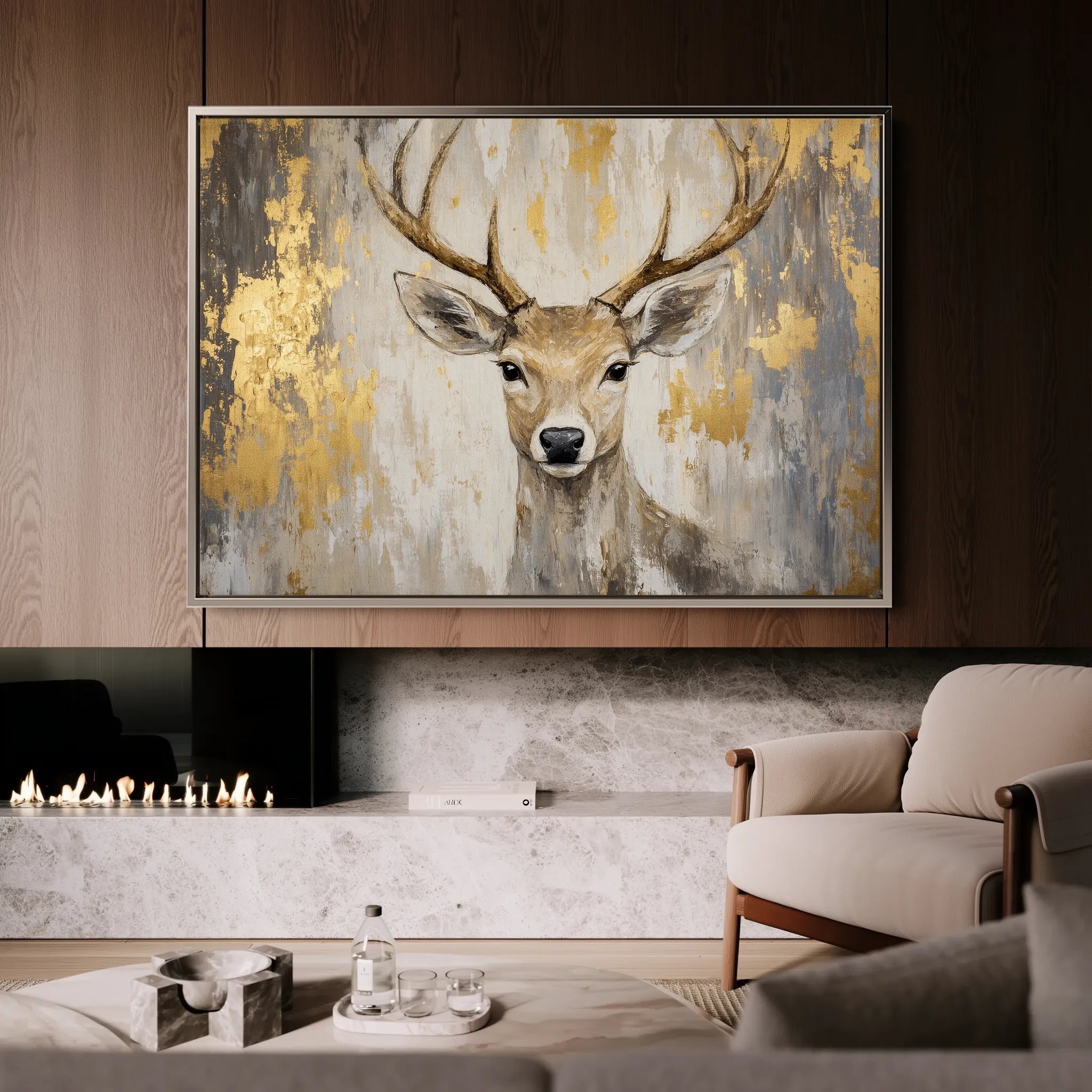 Animals 210 Canvas Art 18" x 24" / 45 x 60 cm / Black