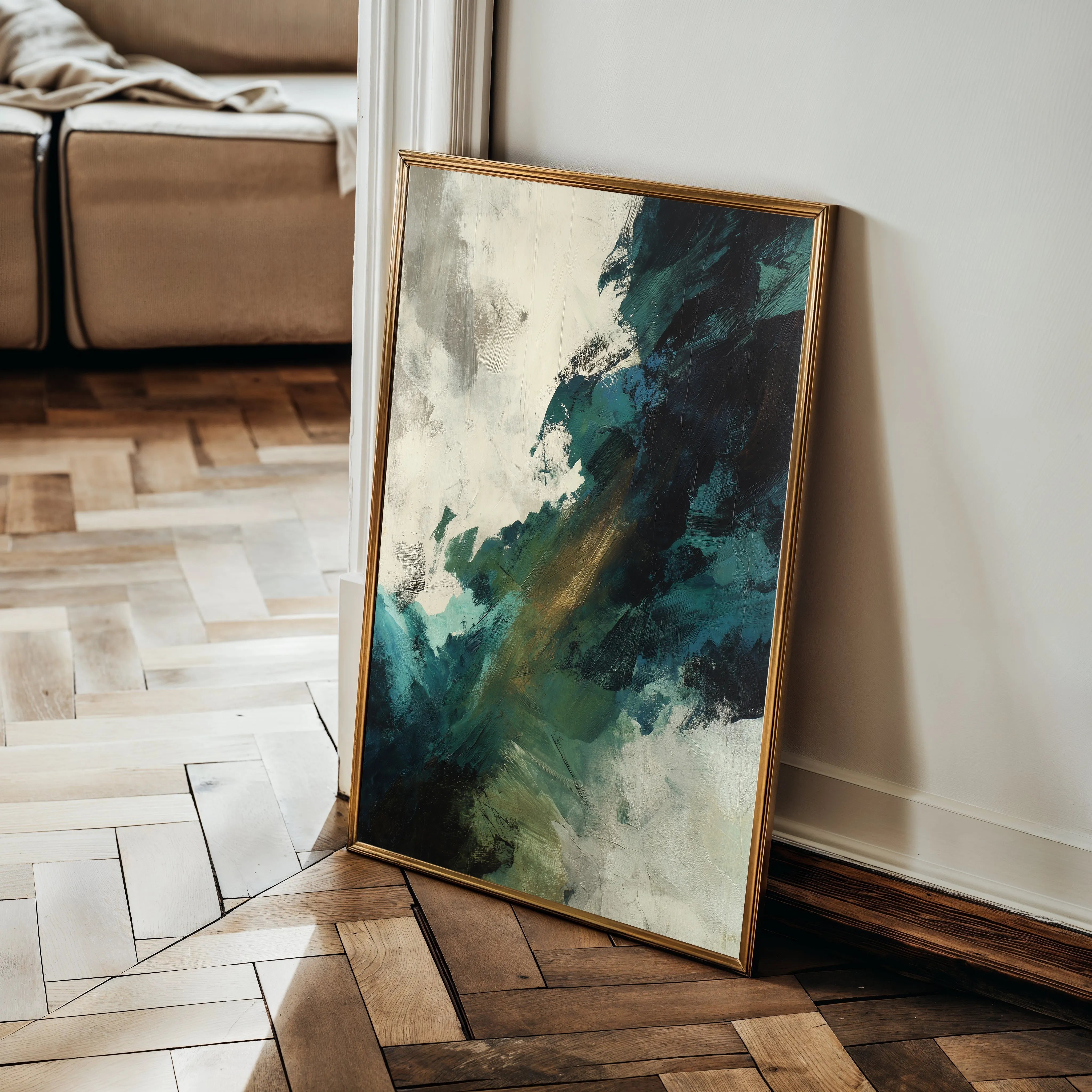 Abstract 2106 Canvas Art 18" x 24" / 45 x 60 cm / Black