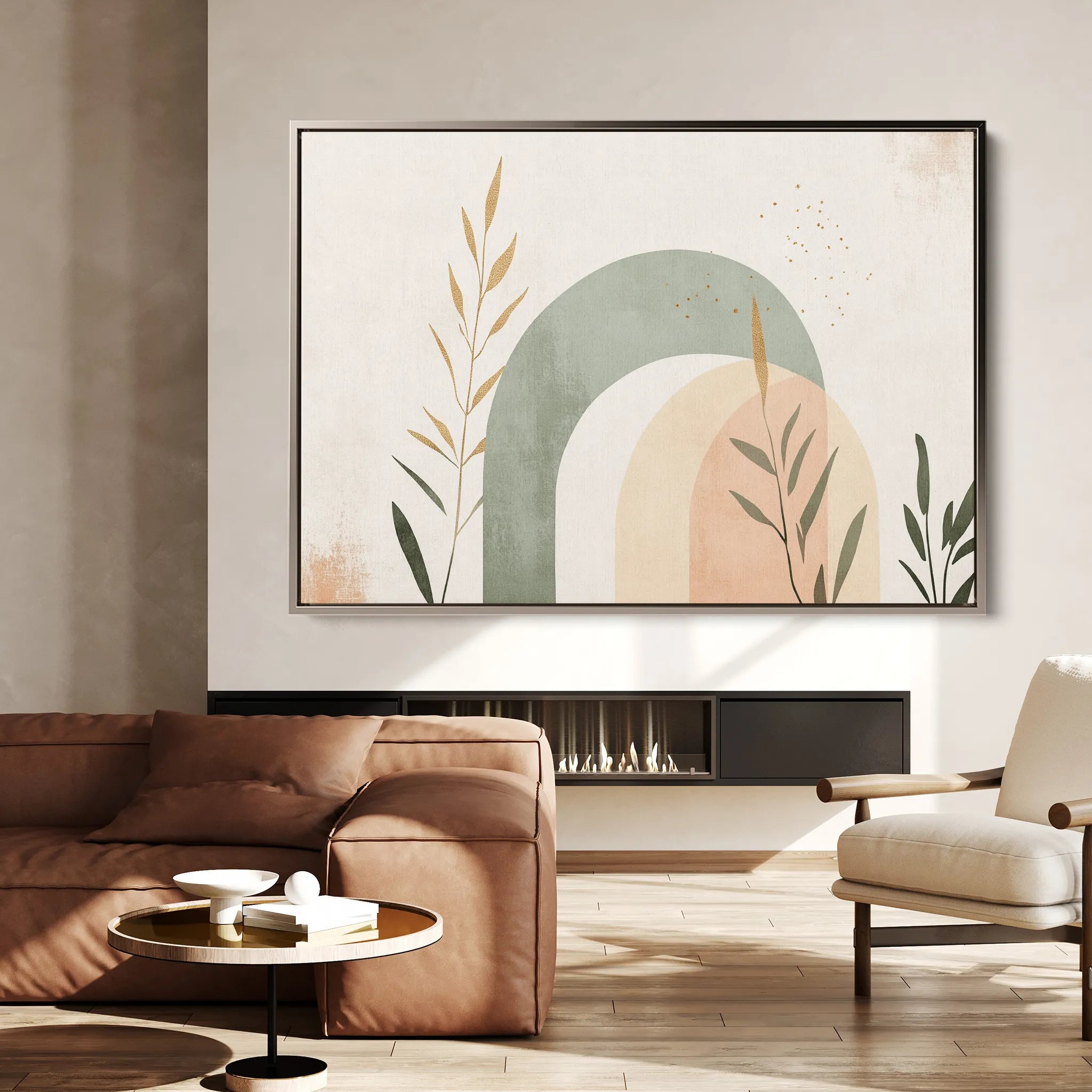 Boho 211 Canvas Art 18" x 24" / 45 x 60 cm / Black