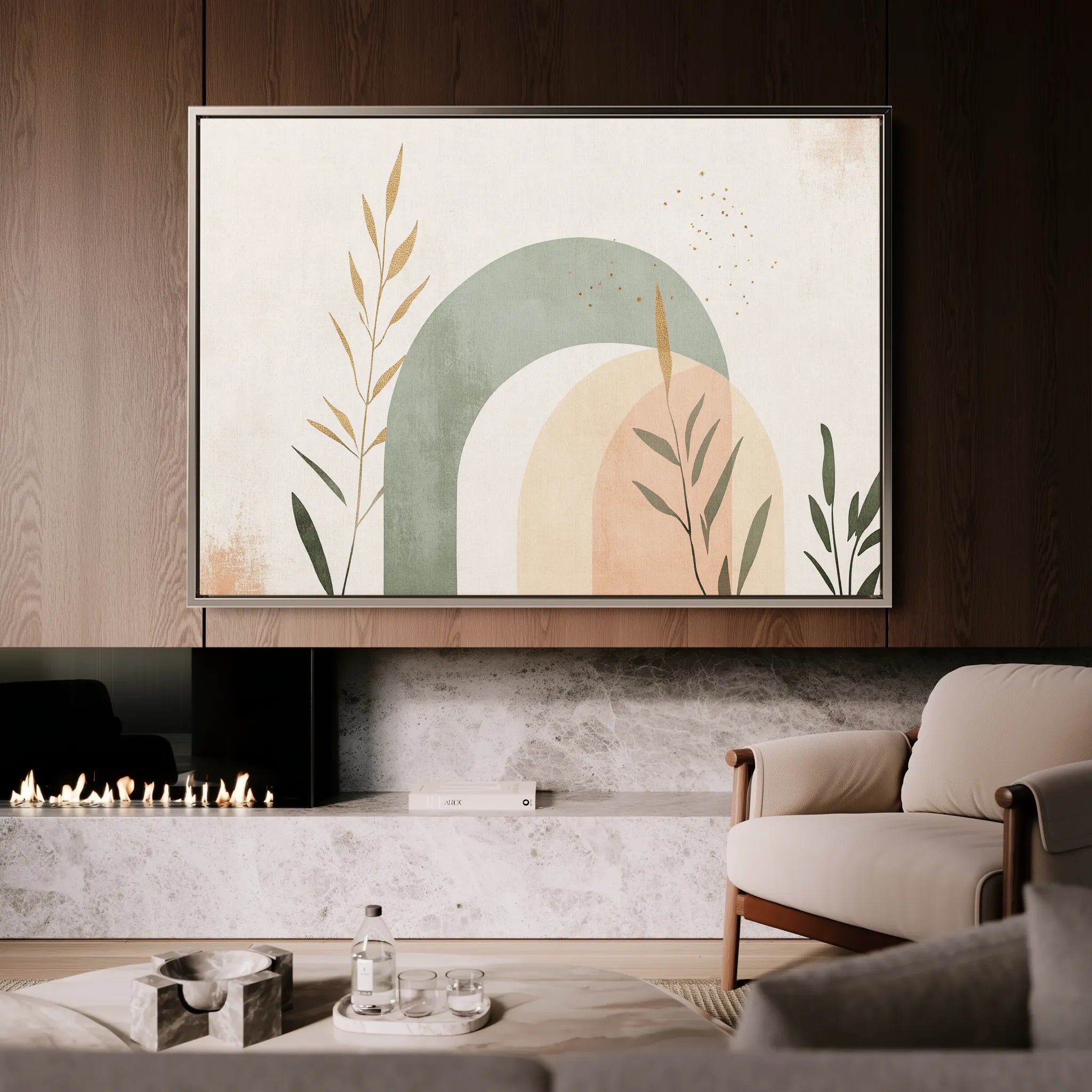 Boho 211 Canvas Art 18" x 24" / 45 x 60 cm / Black