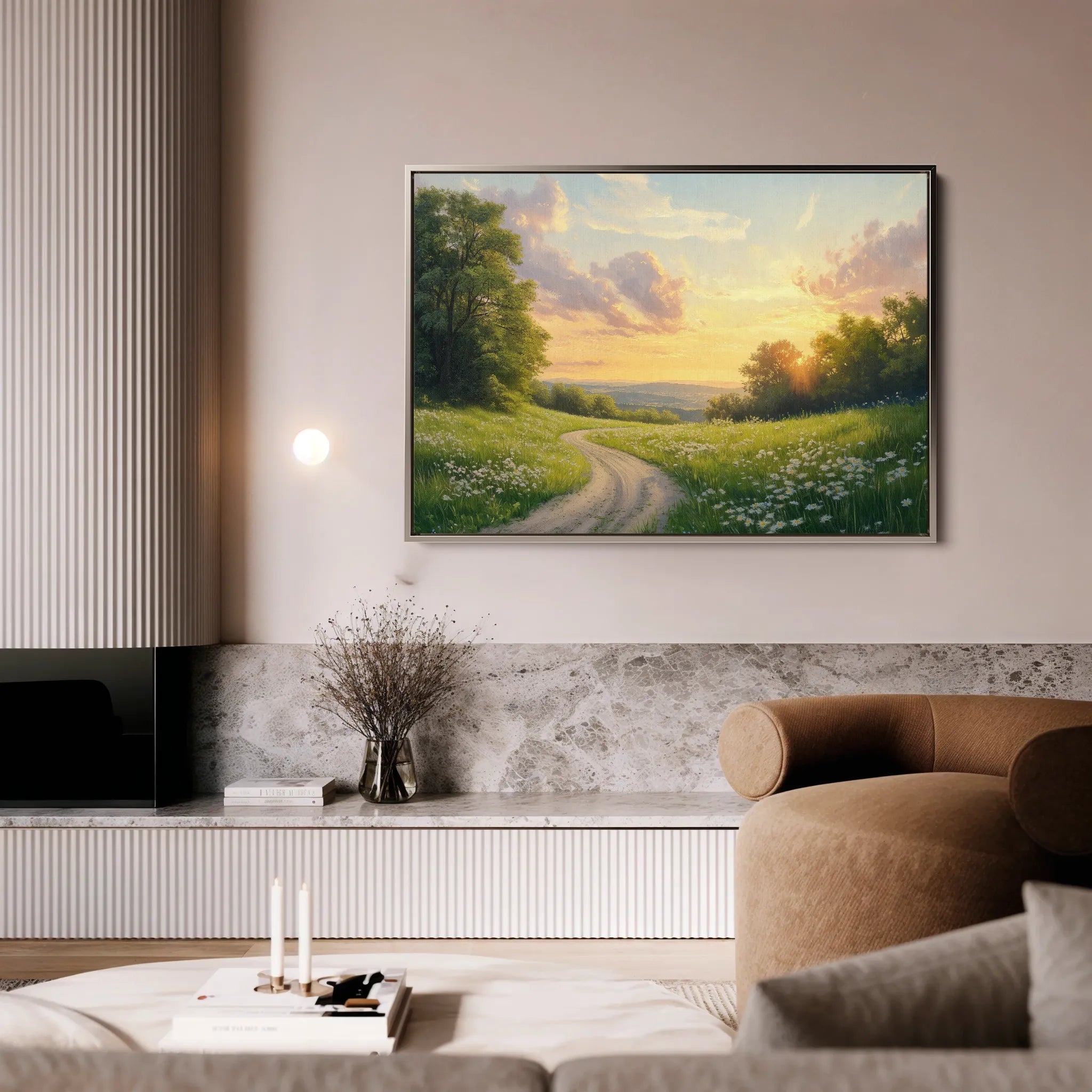 Landscape 211 Canvas Art 18" x 24" / 45 x 60 cm / Black