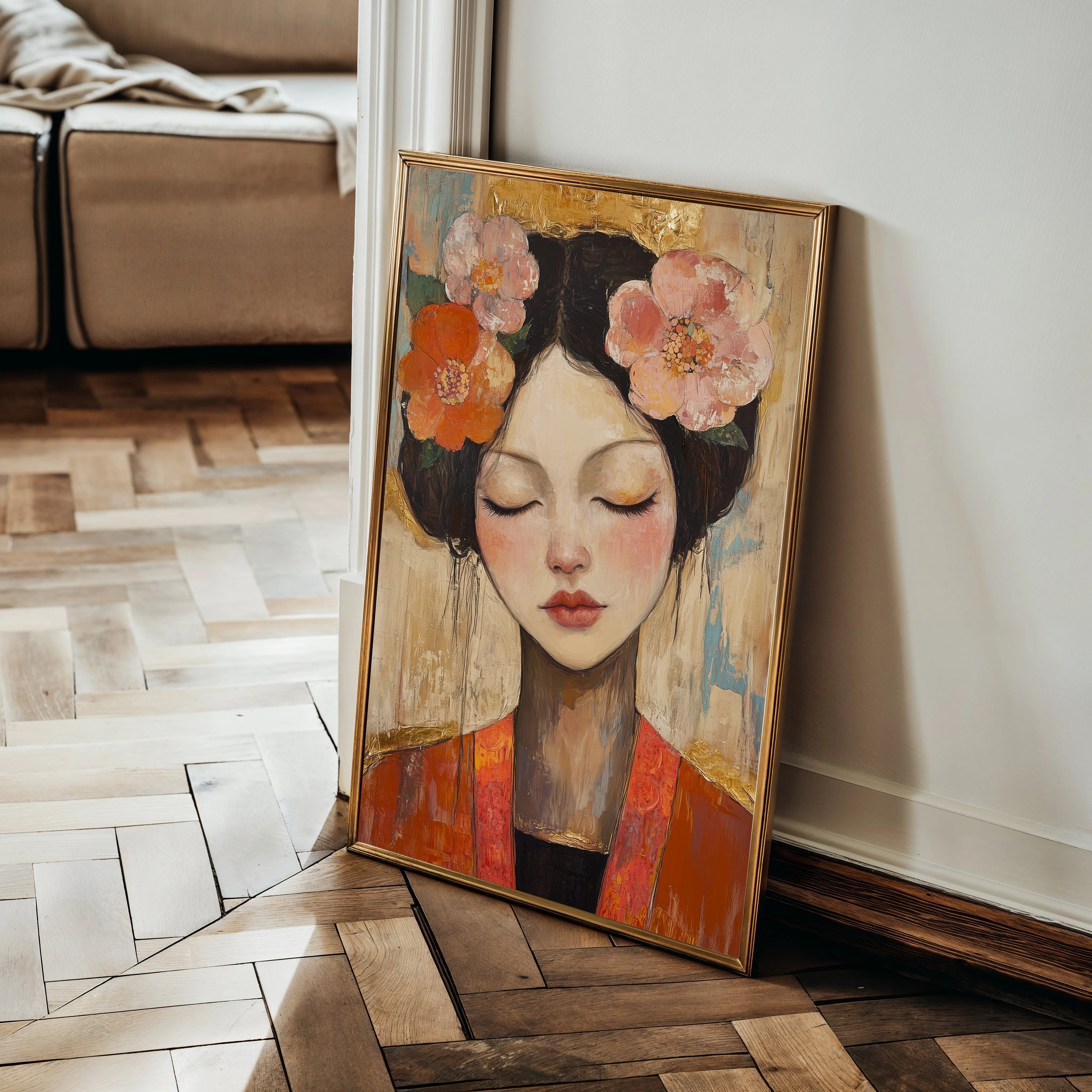 Portrait 211 Canvas Art 18" x 24" / 45 x 60 cm / Black