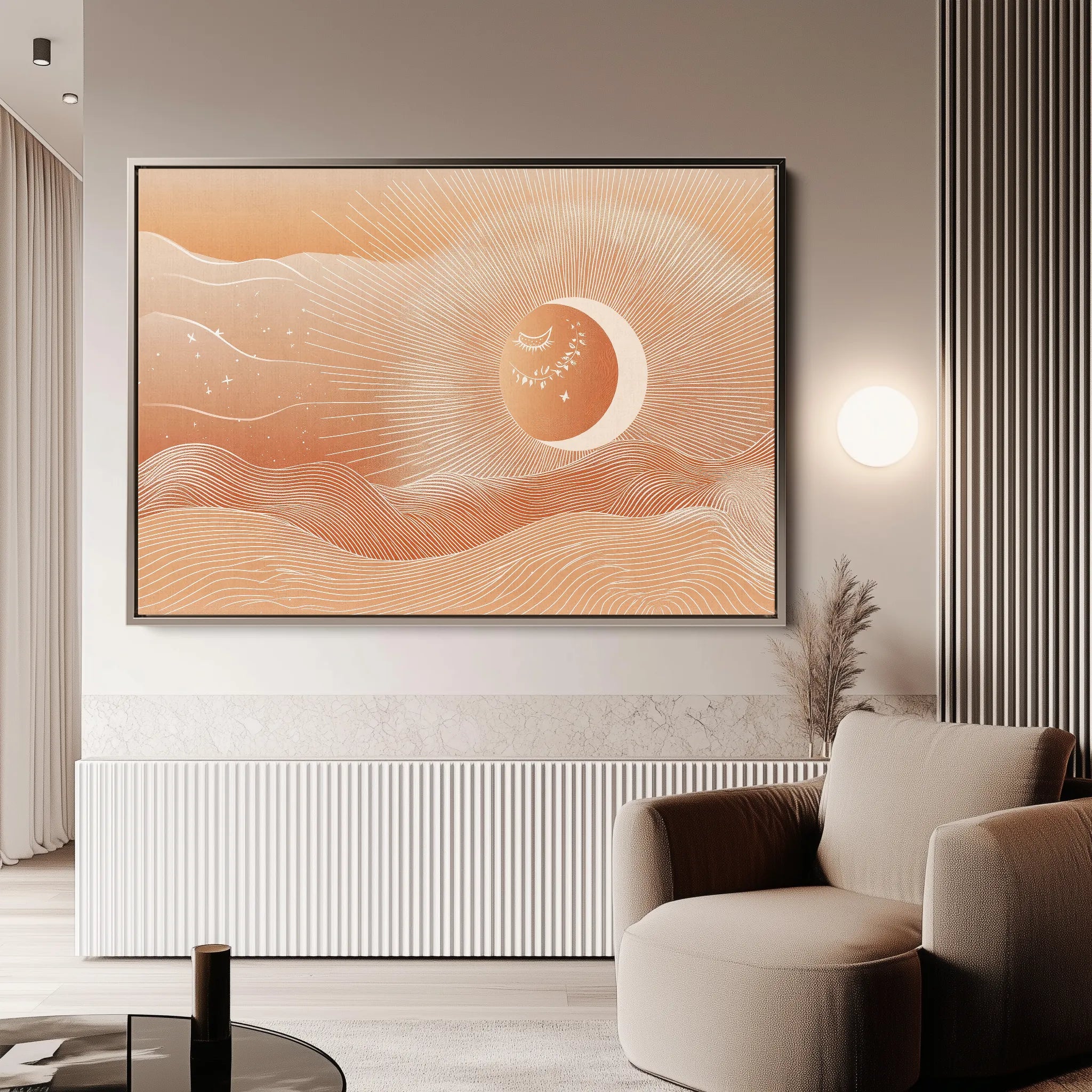 Boho 212 Canvas Art 18" x 24" / 45 x 60 cm / Black