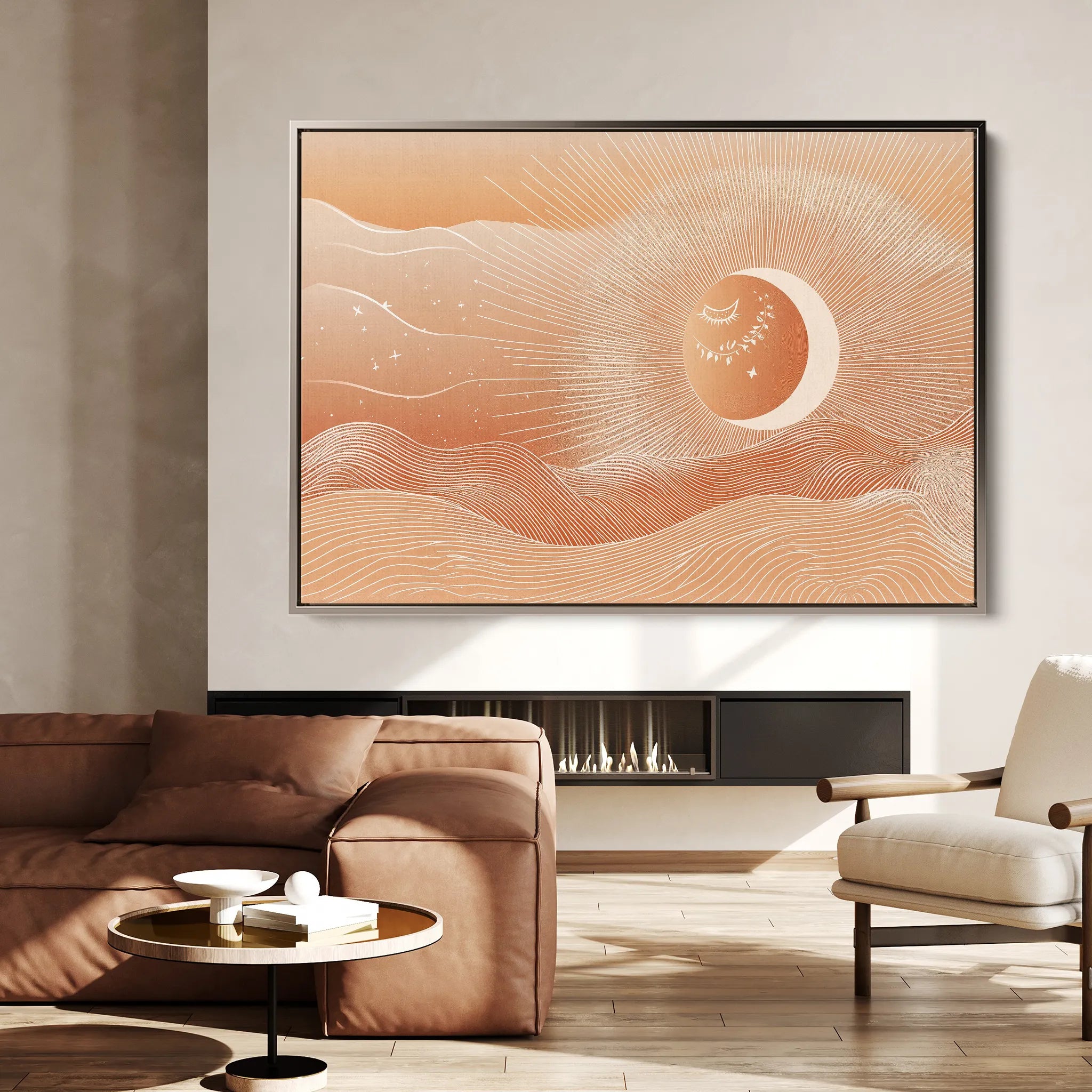Boho 212 Canvas Art 18" x 24" / 45 x 60 cm / Black