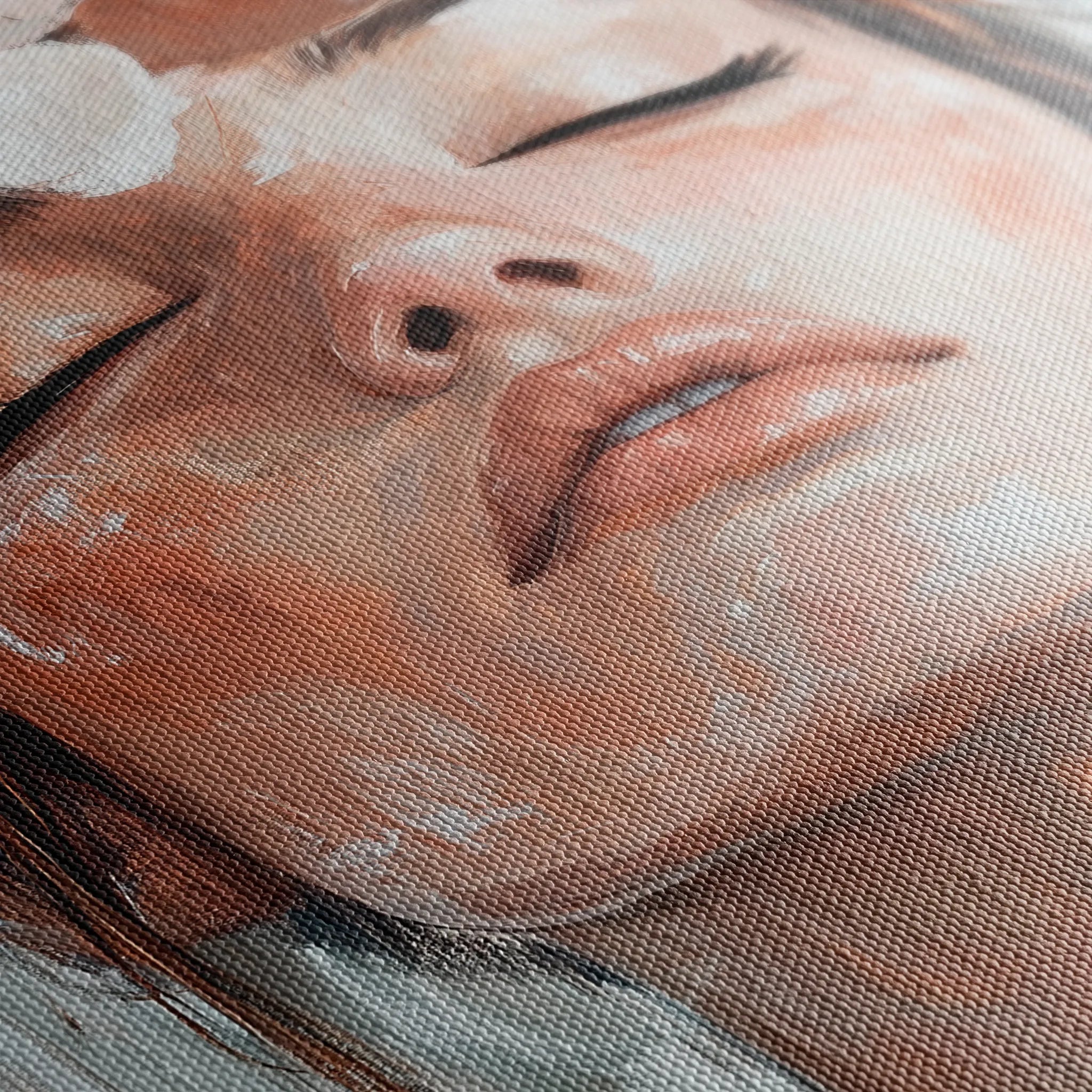 Portrait 212 Canvas Art 18" x 24" / 45 x 60 cm / Black