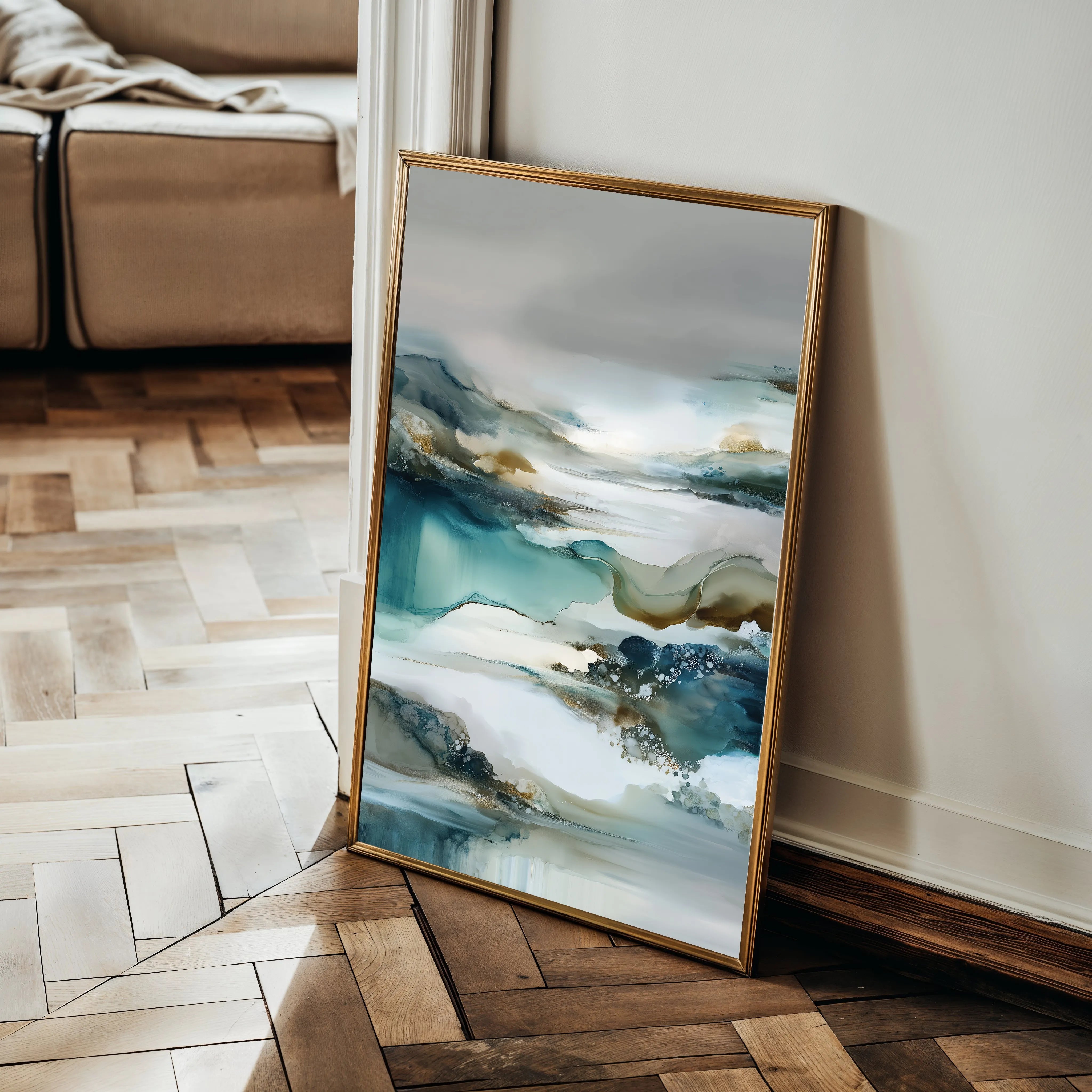 Abstract 2122 Canvas Art 18" x 24" / 45 x 60 cm / Black