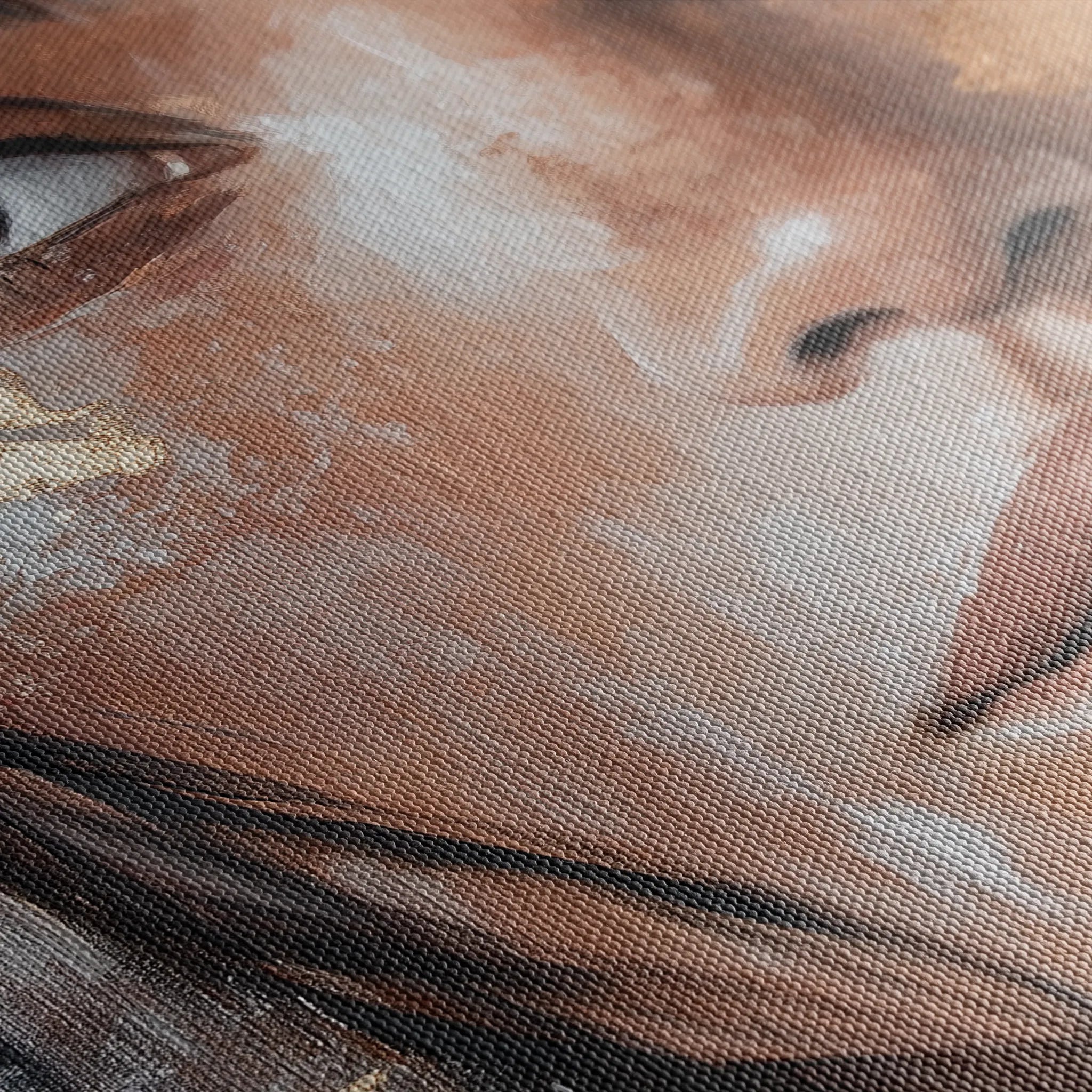 Portrait 213 Canvas Art 18" x 24" / 45 x 60 cm / Black