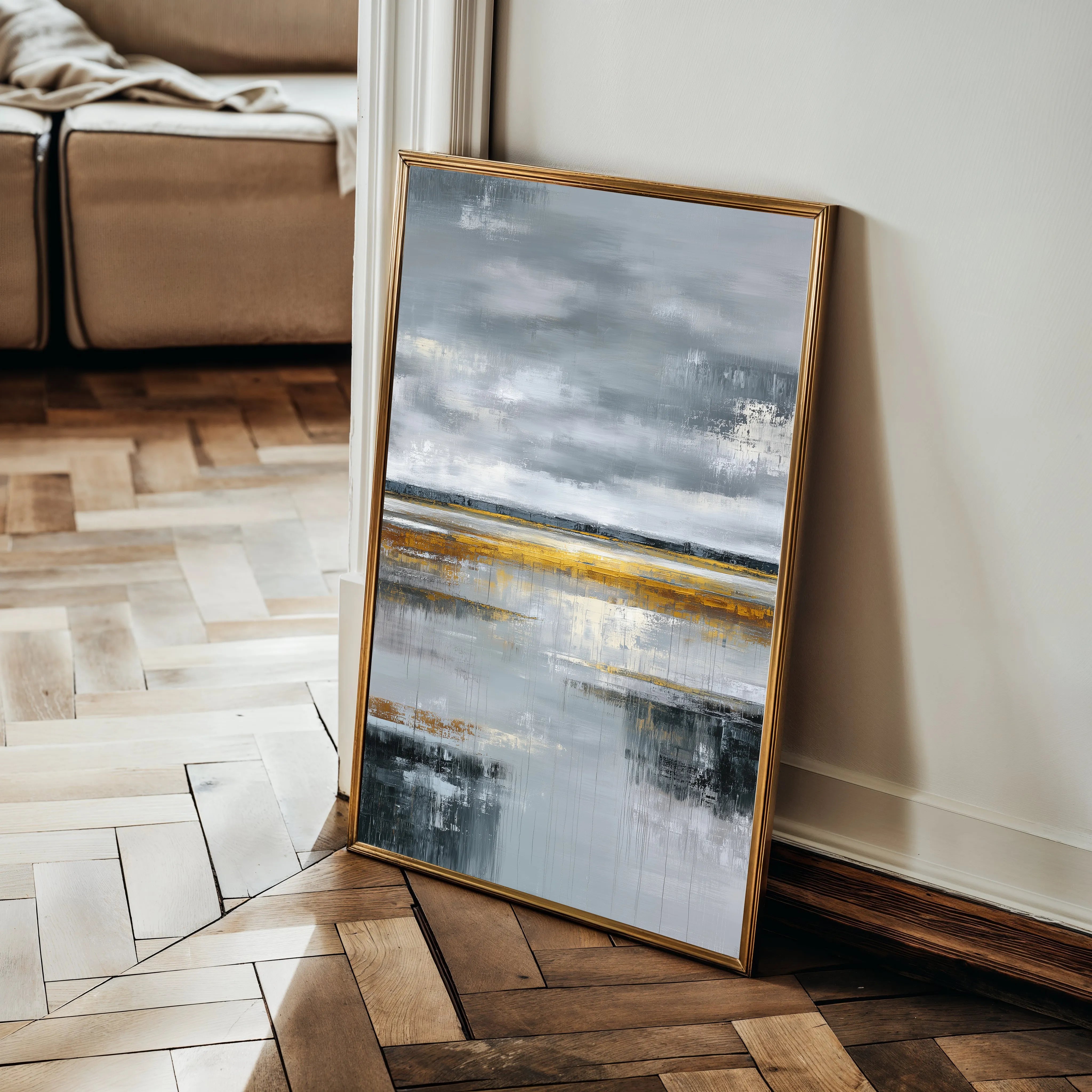 Abstract 2136 Canvas Art 18" x 24" / 45 x 60 cm / Black