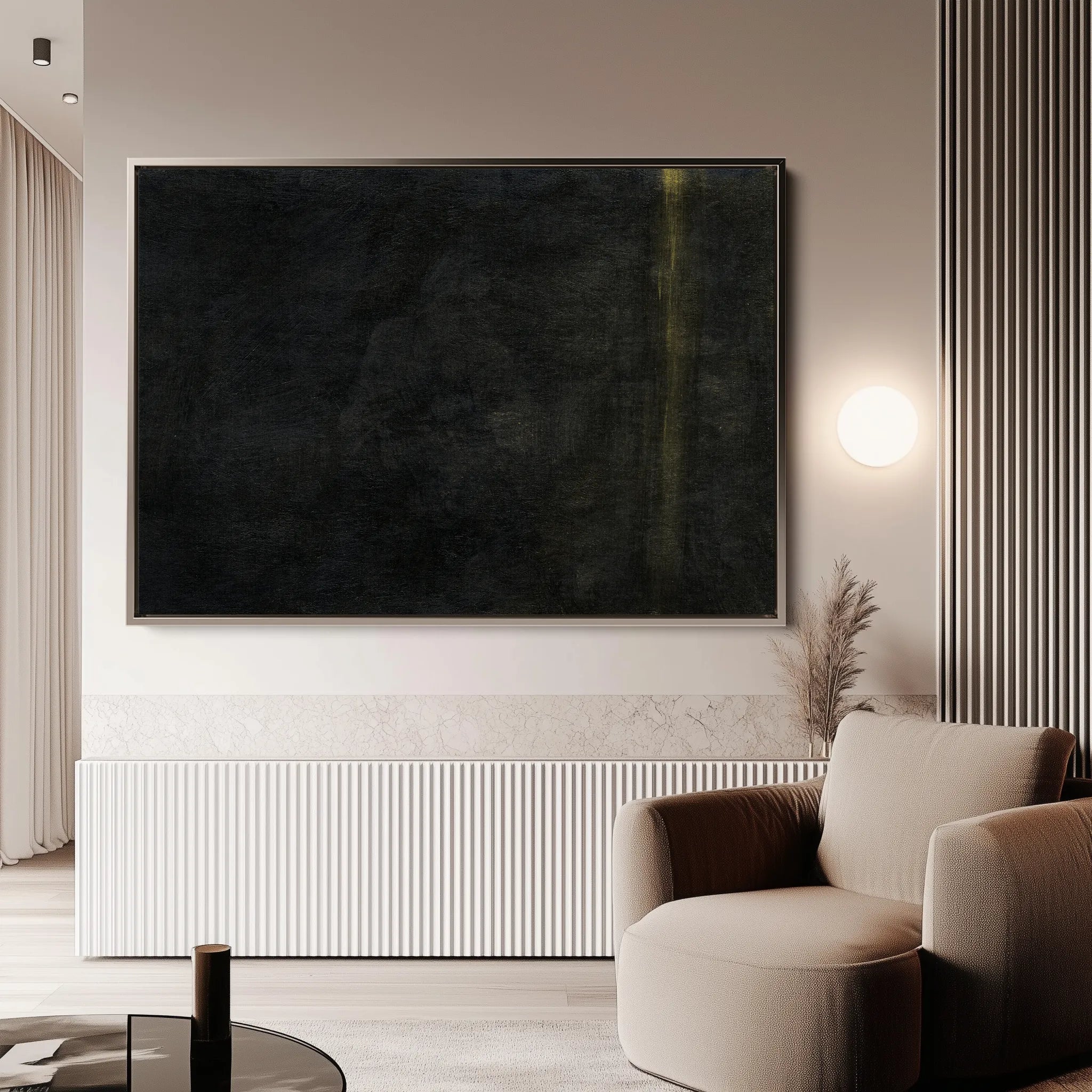 Abstract 214 Canvas Art 18" x 24" / 45 x 60 cm / Black