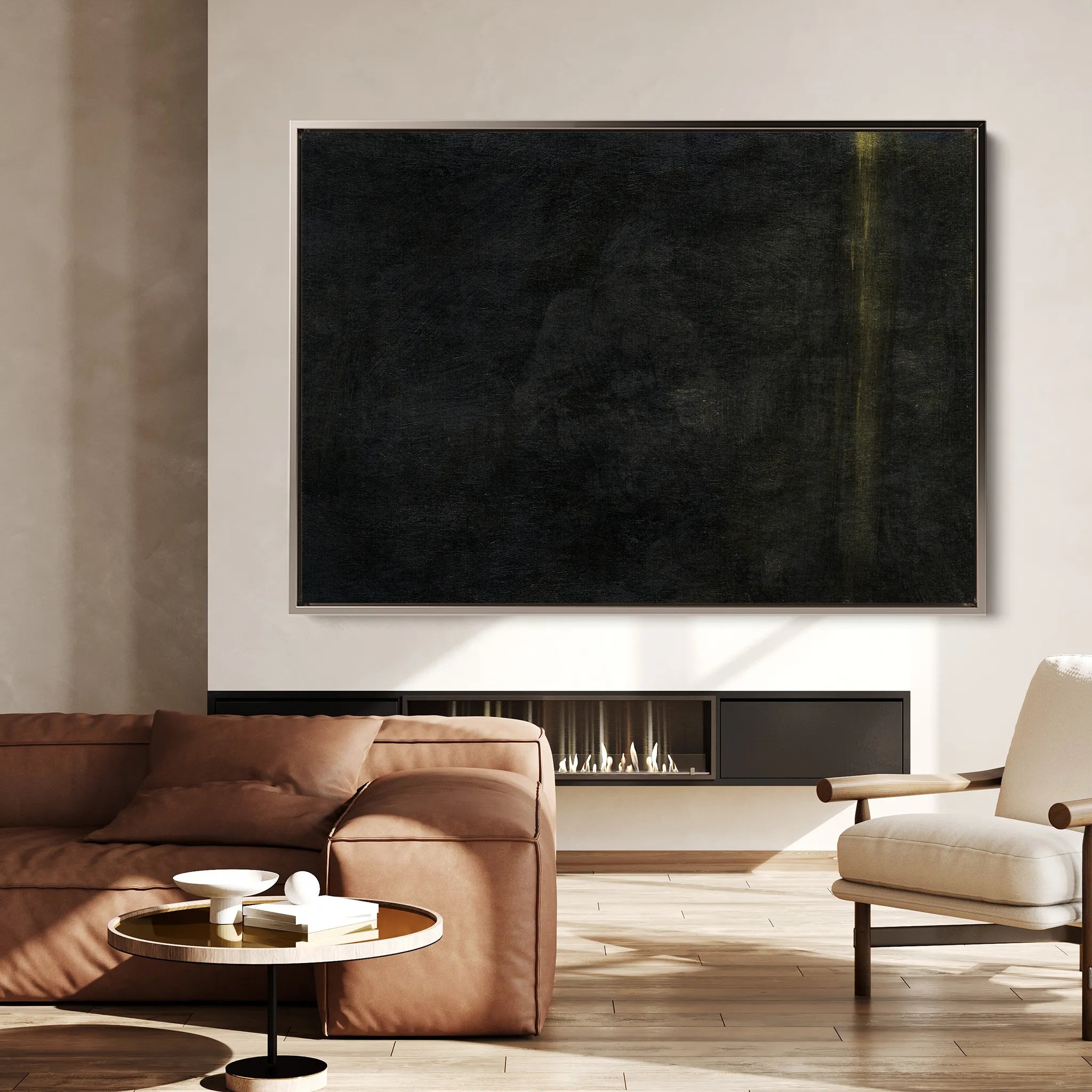 Abstract 214 Canvas Art 18" x 24" / 45 x 60 cm / Black