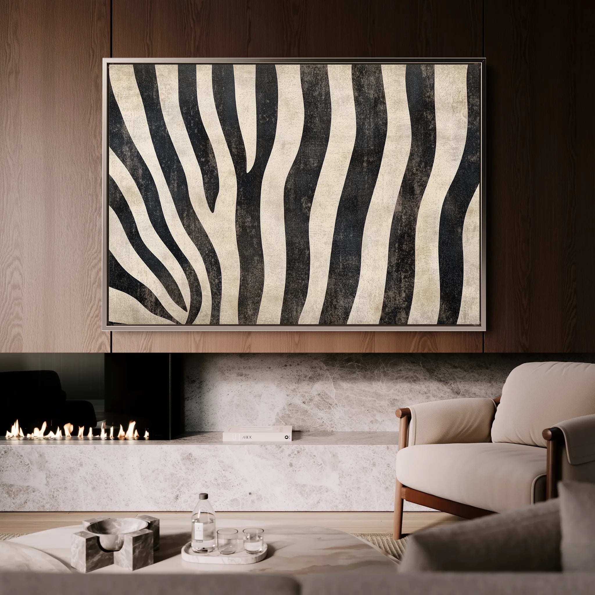 Animals 214 Canvas Art 18" x 24" / 45 x 60 cm / Black