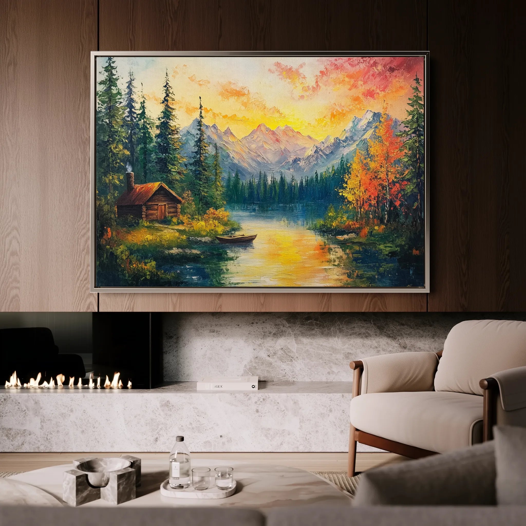Landscape 214 Canvas Art 18" x 24" / 45 x 60 cm / Black