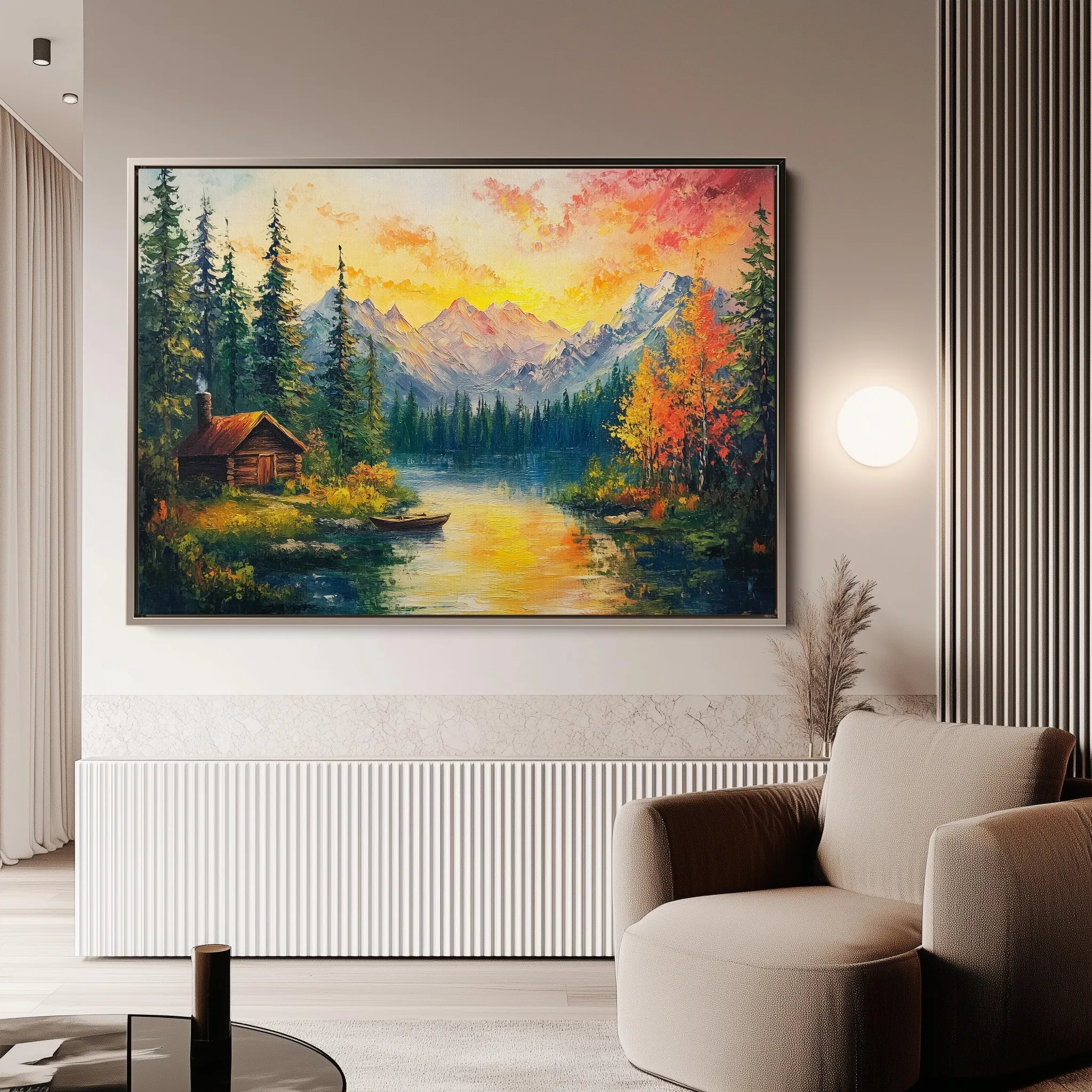 Landscape 214 Canvas Art 18" x 24" / 45 x 60 cm / Black