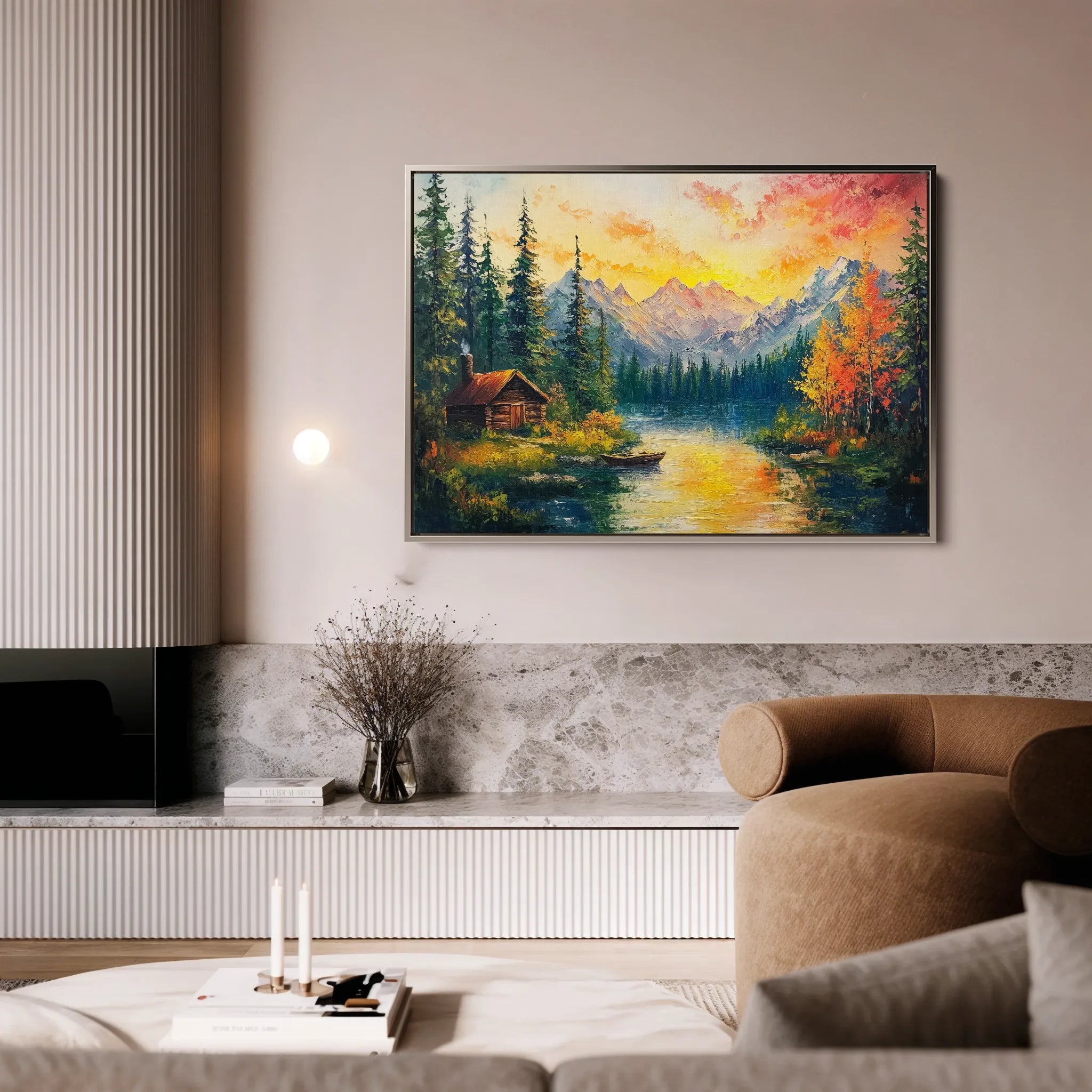 Landscape 214 Canvas Art 18" x 24" / 45 x 60 cm / Black