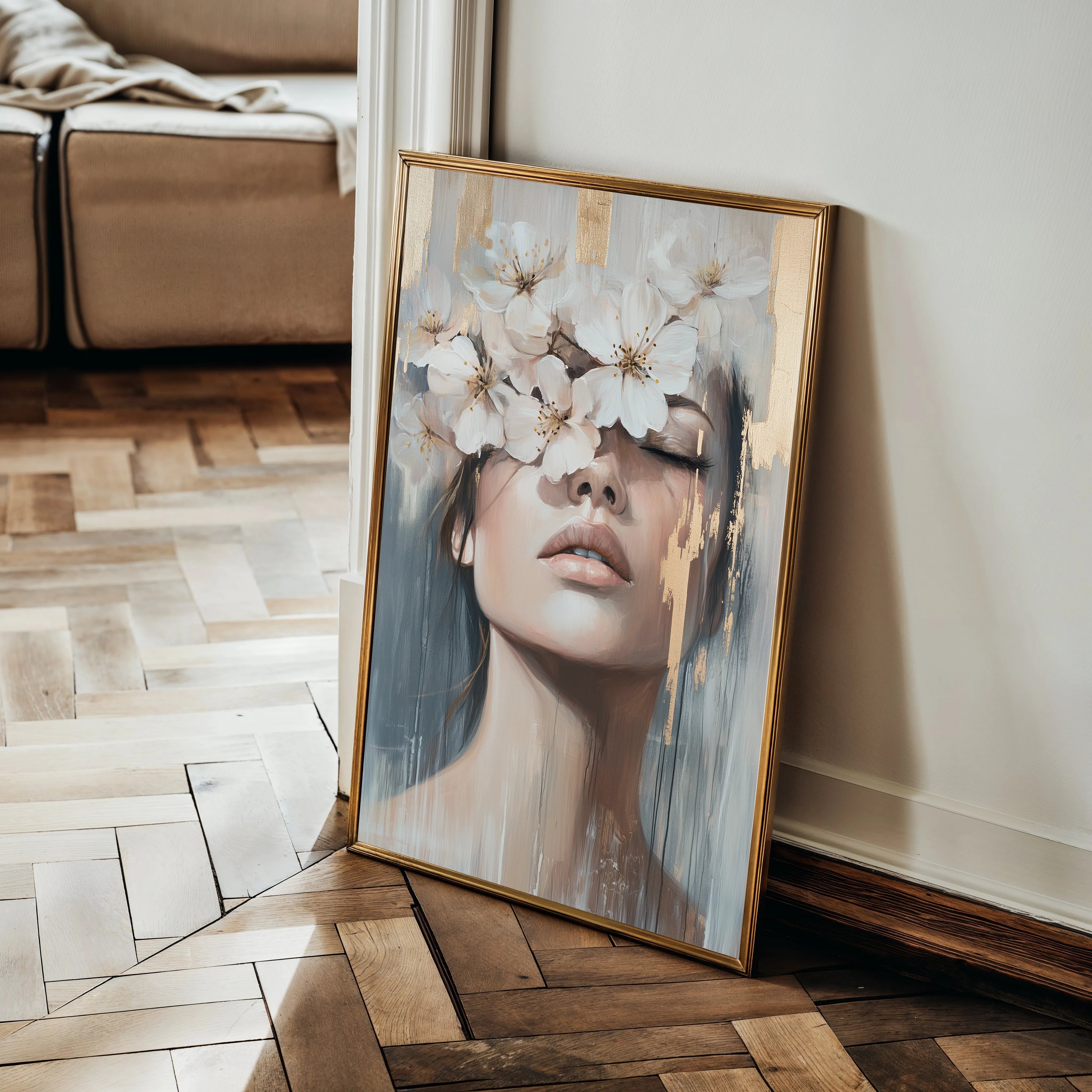 Portrait 214 Canvas Art 18" x 24" / 45 x 60 cm / Black