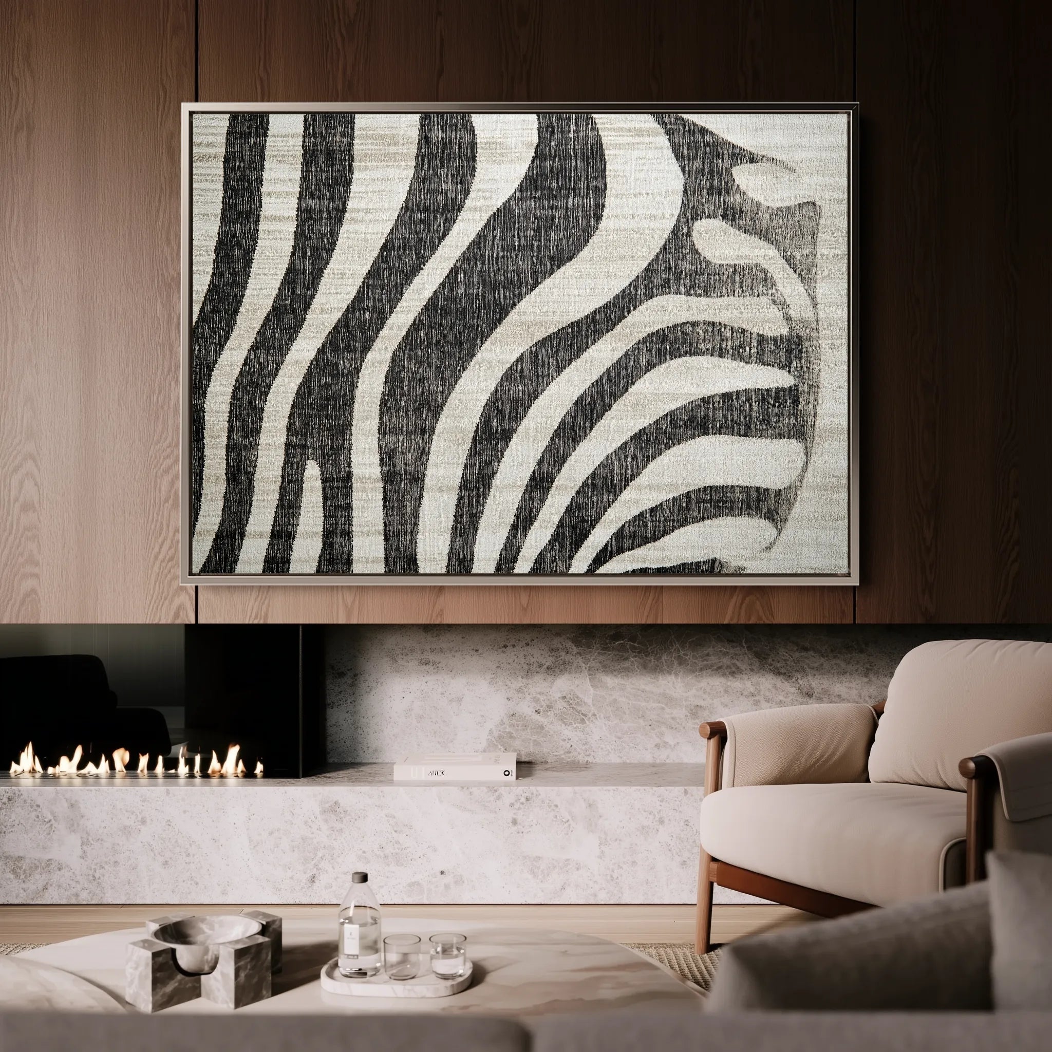 Animals 215 Canvas Art 18" x 24" / 45 x 60 cm / Black
