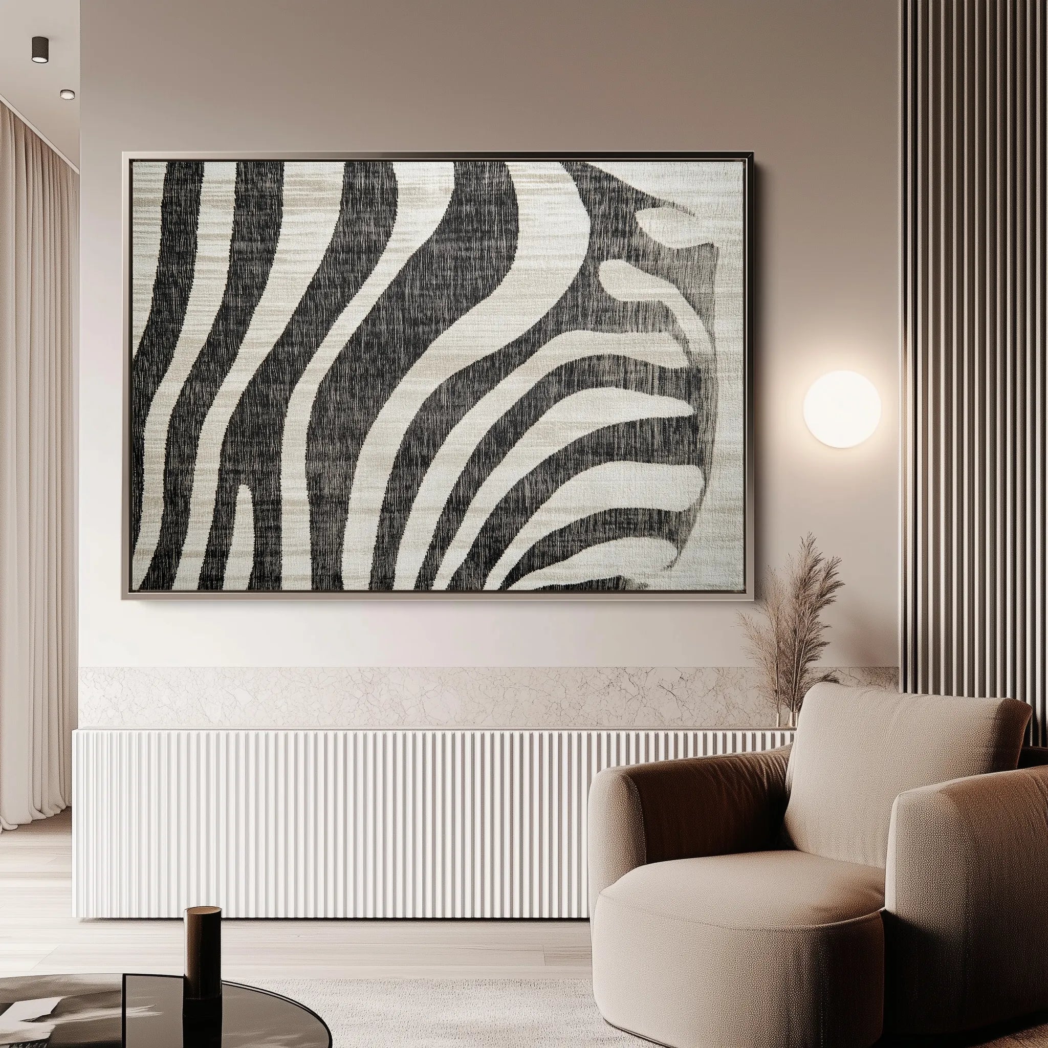 Animals 215 Canvas Art 18" x 24" / 45 x 60 cm / Black