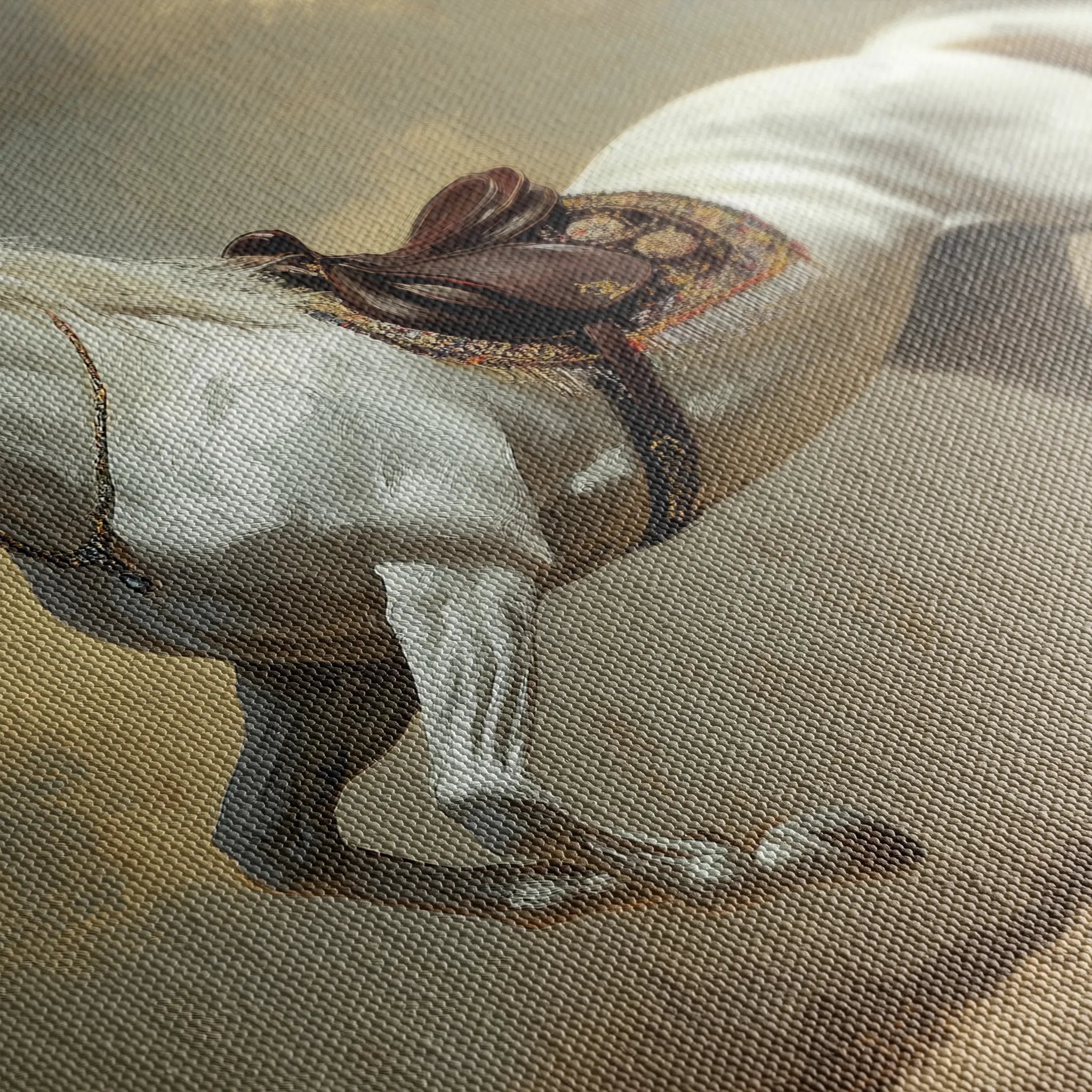 Horses 215 Canvas Art 18" x 24" / 45 x 60 cm / Black