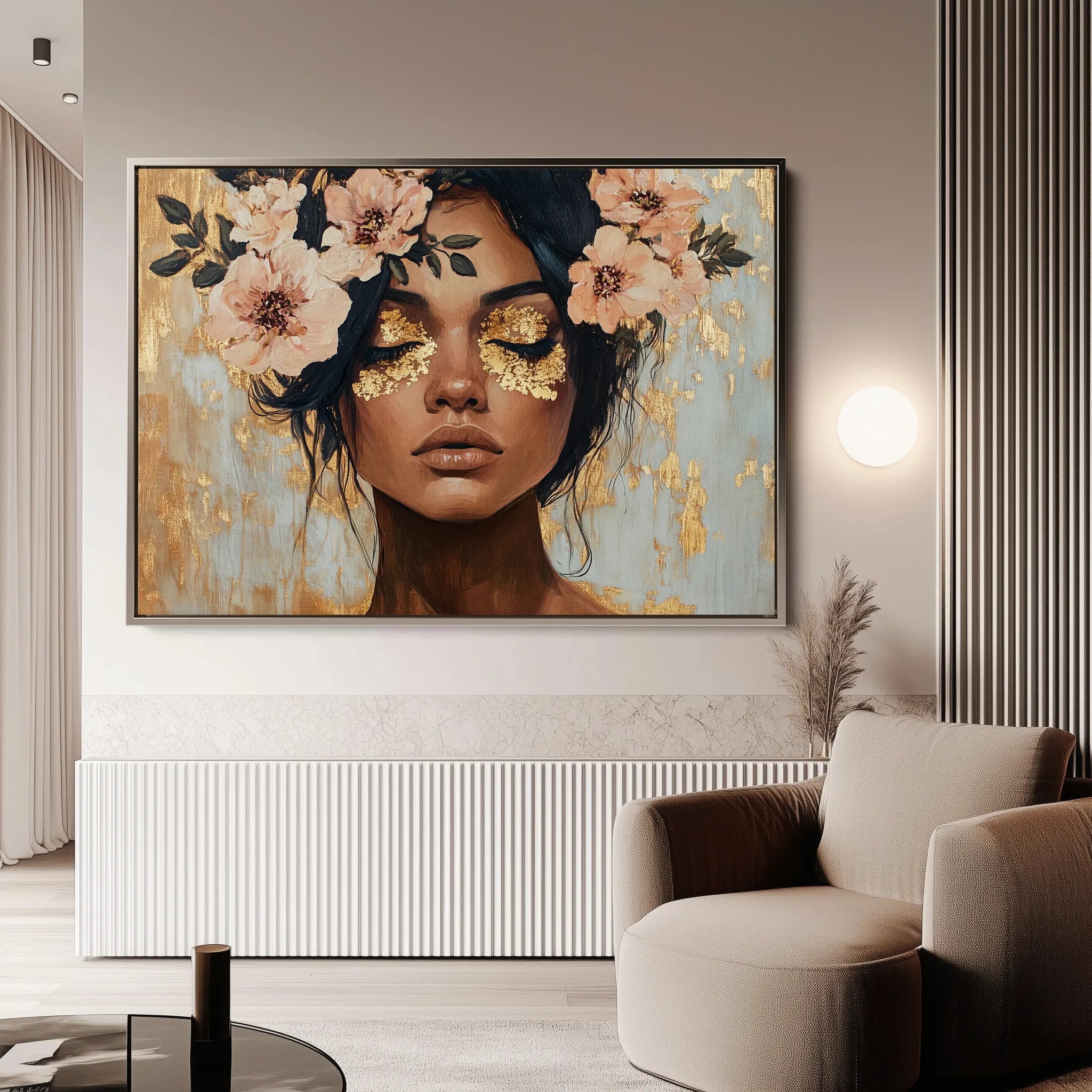 Portrait 215 Canvas Art 18" x 24" / 45 x 60 cm / Black