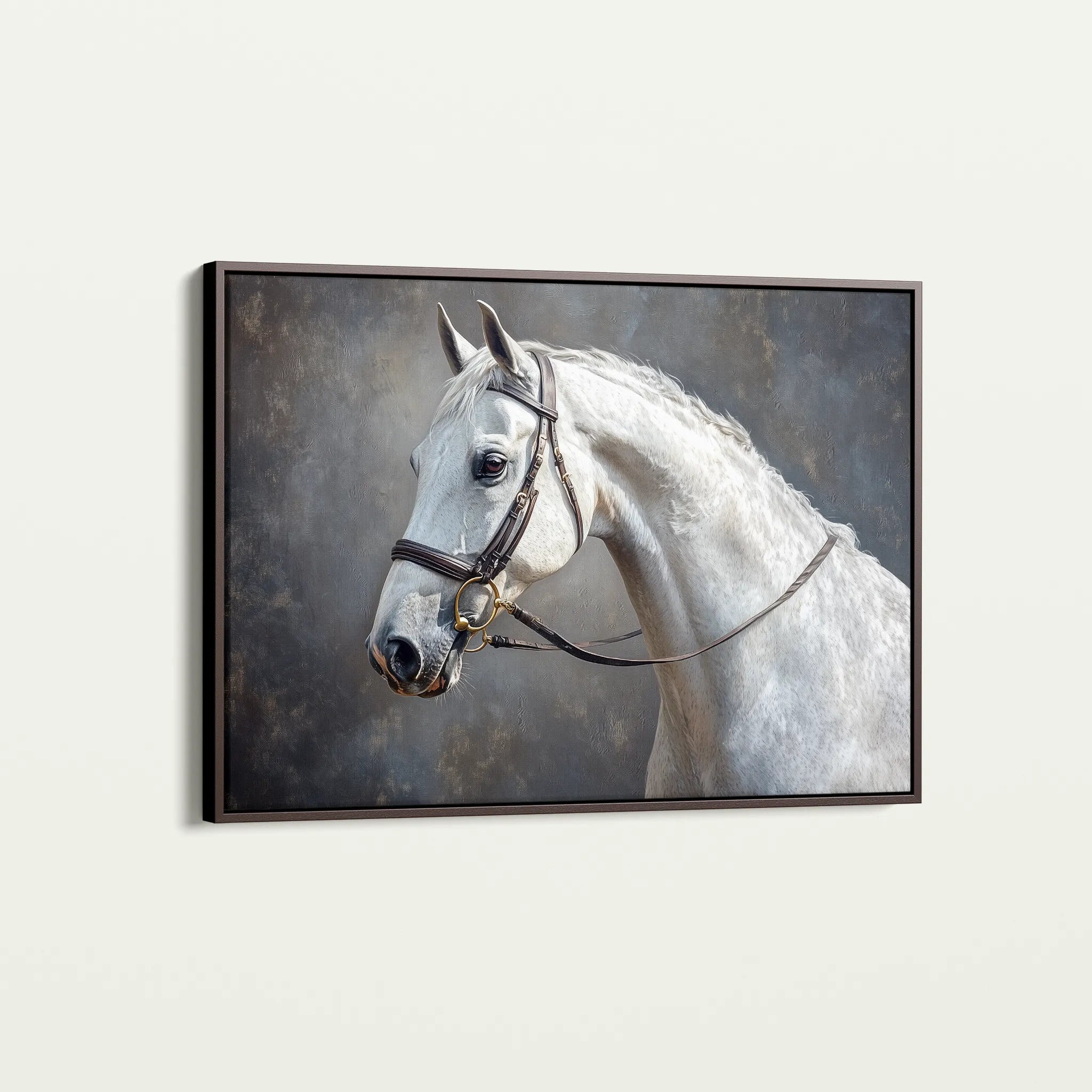 Horses 216 Canvas Art 18" x 24" / 45 x 60 cm / Black