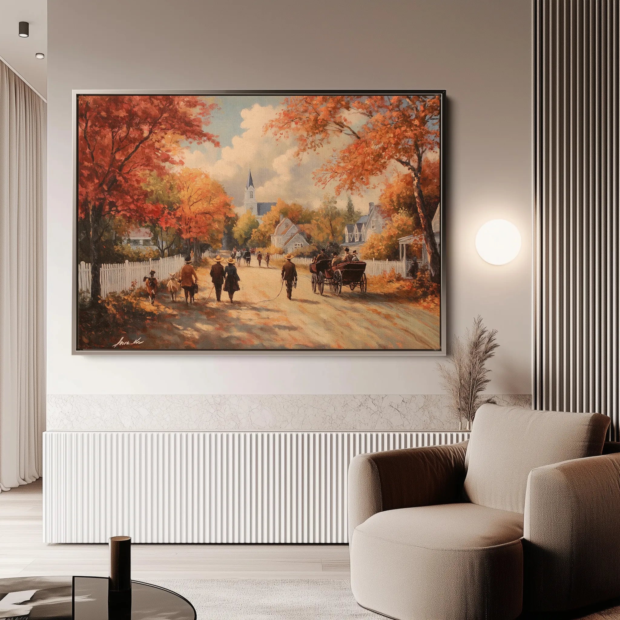 Landscape 216 Canvas Art 18" x 24" / 45 x 60 cm / Black