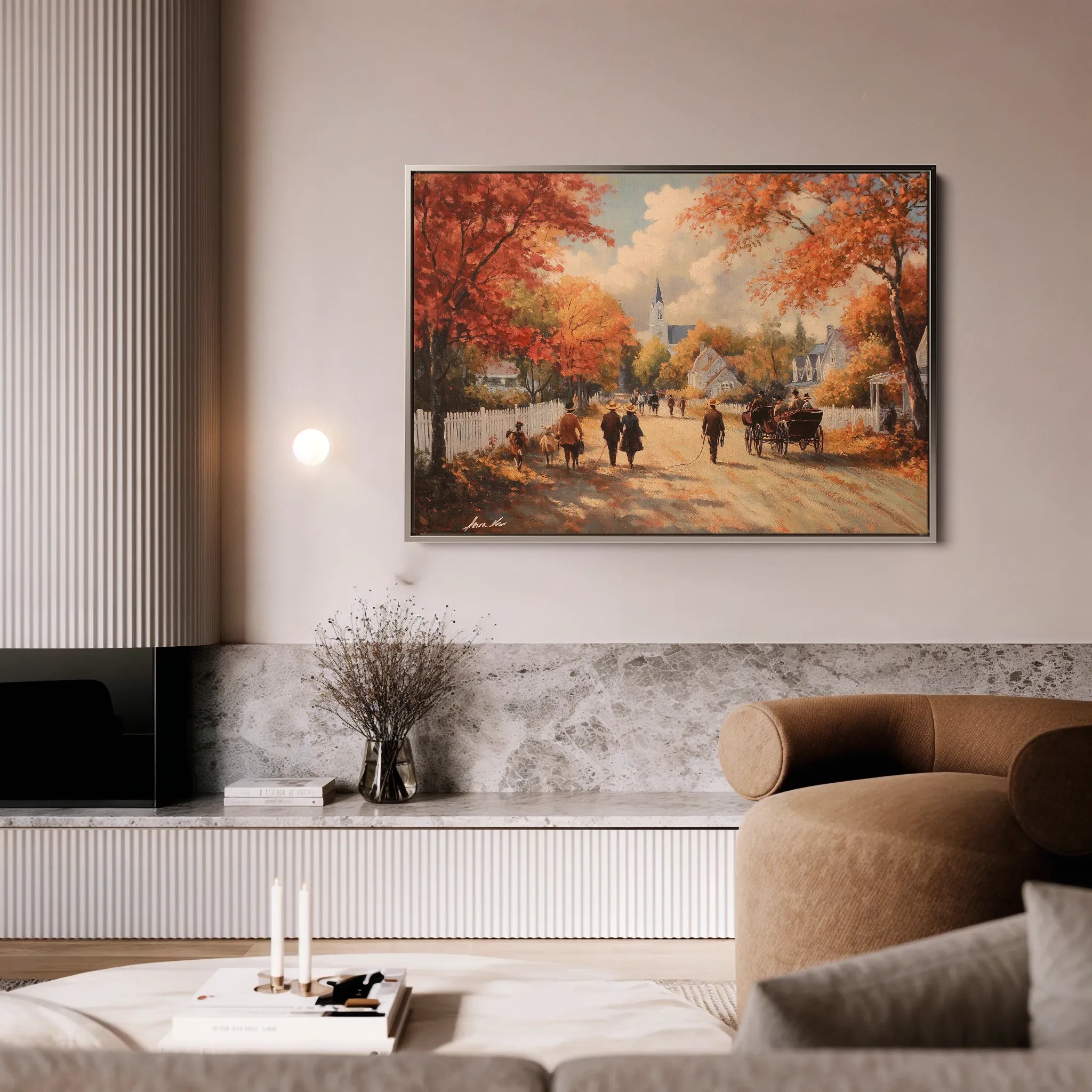 Landscape 216 Canvas Art 18" x 24" / 45 x 60 cm / Black
