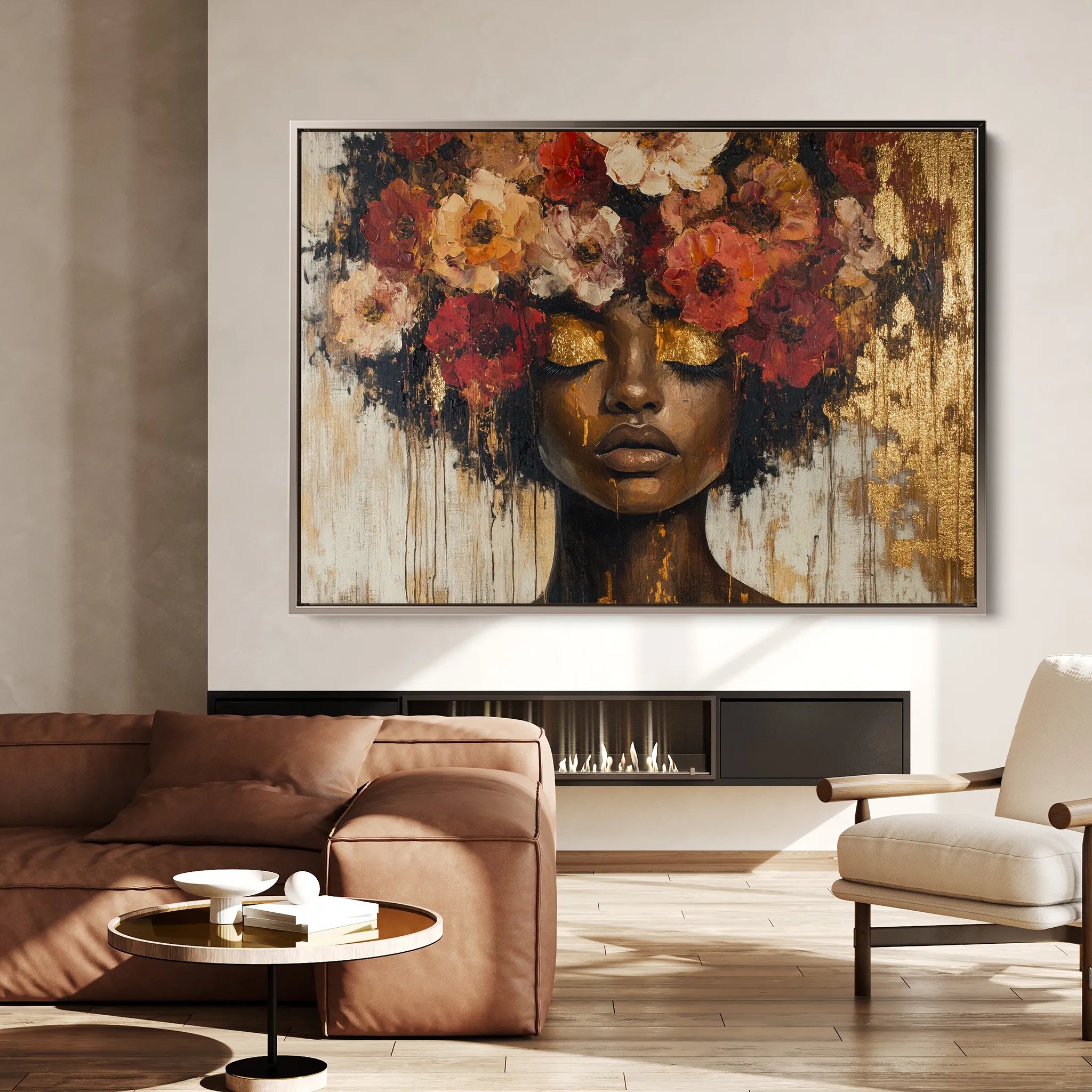 Portrait 216 Canvas Art 18" x 24" / 45 x 60 cm / Black
