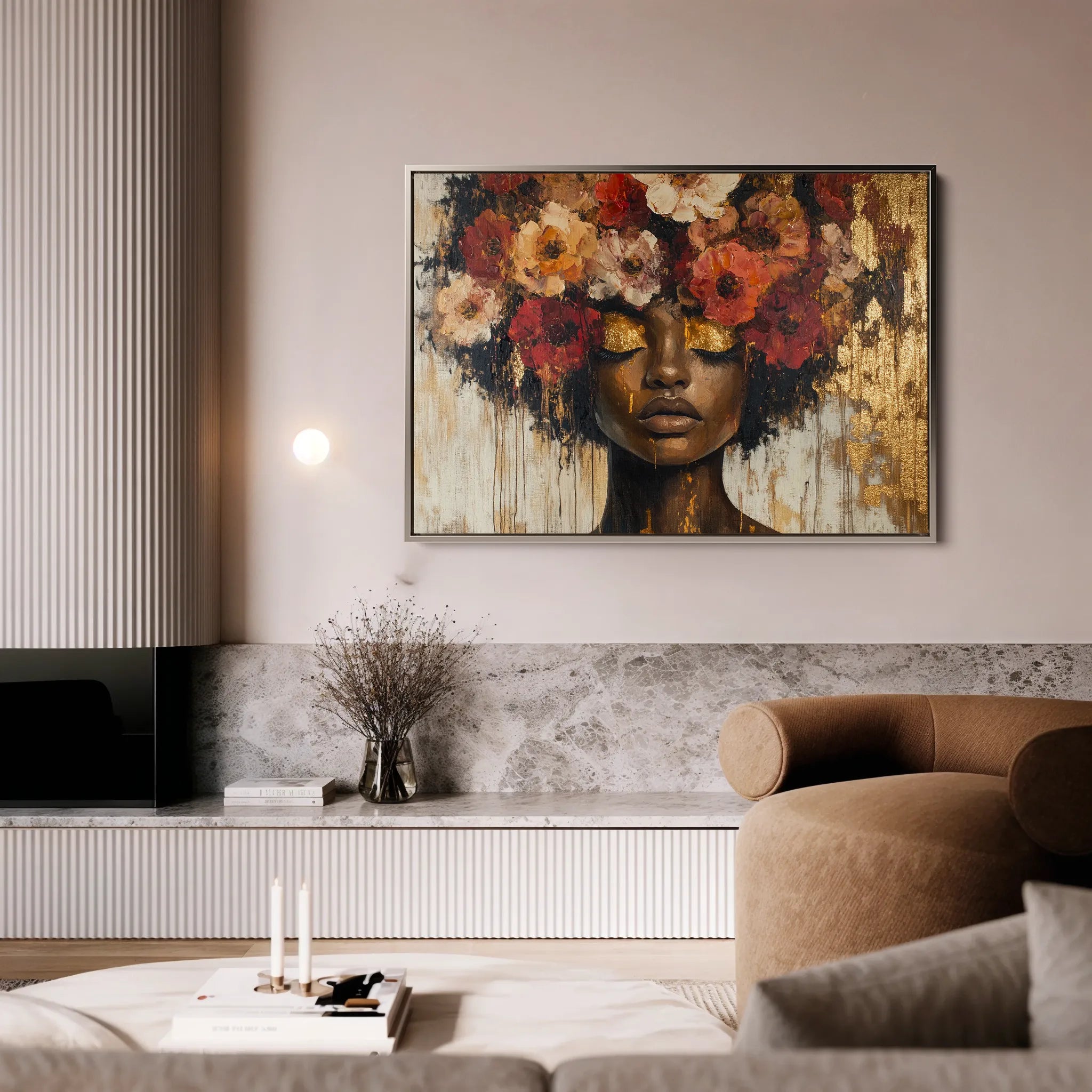 Portrait 216 Canvas Art 18" x 24" / 45 x 60 cm / Black