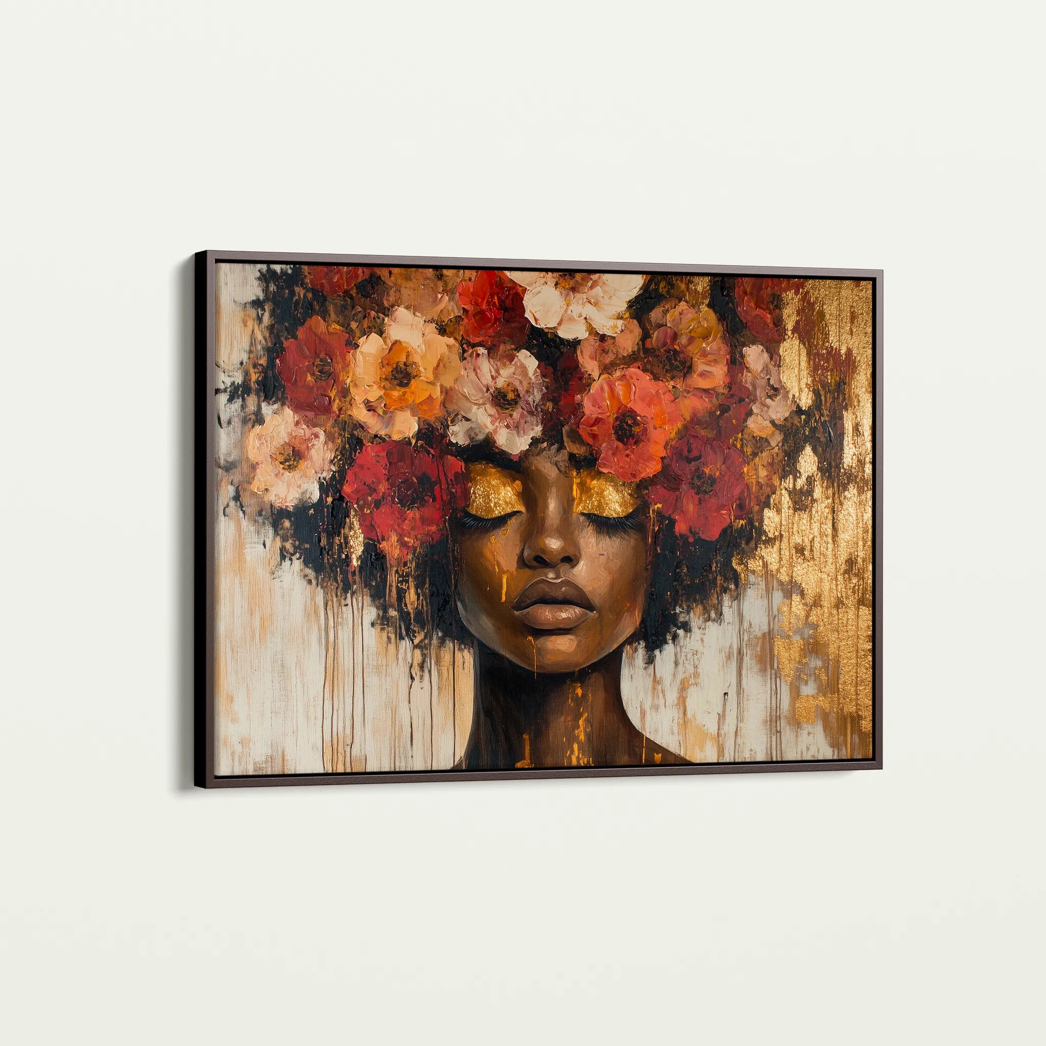 Portrait 216 Canvas Art 18" x 24" / 45 x 60 cm / Black