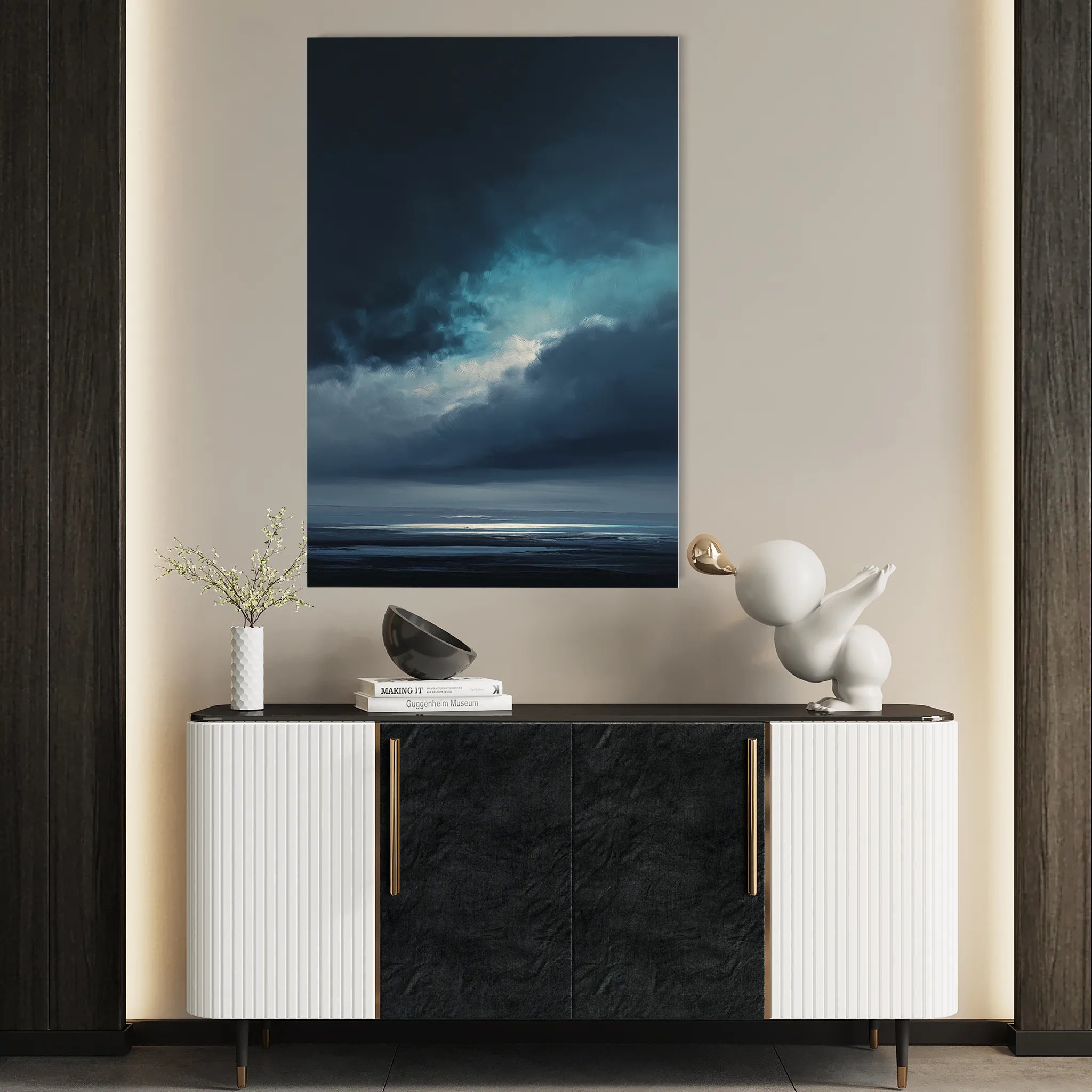 Abstract 2162 Canvas Art 18" x 24" / 45 x 60 cm / Black