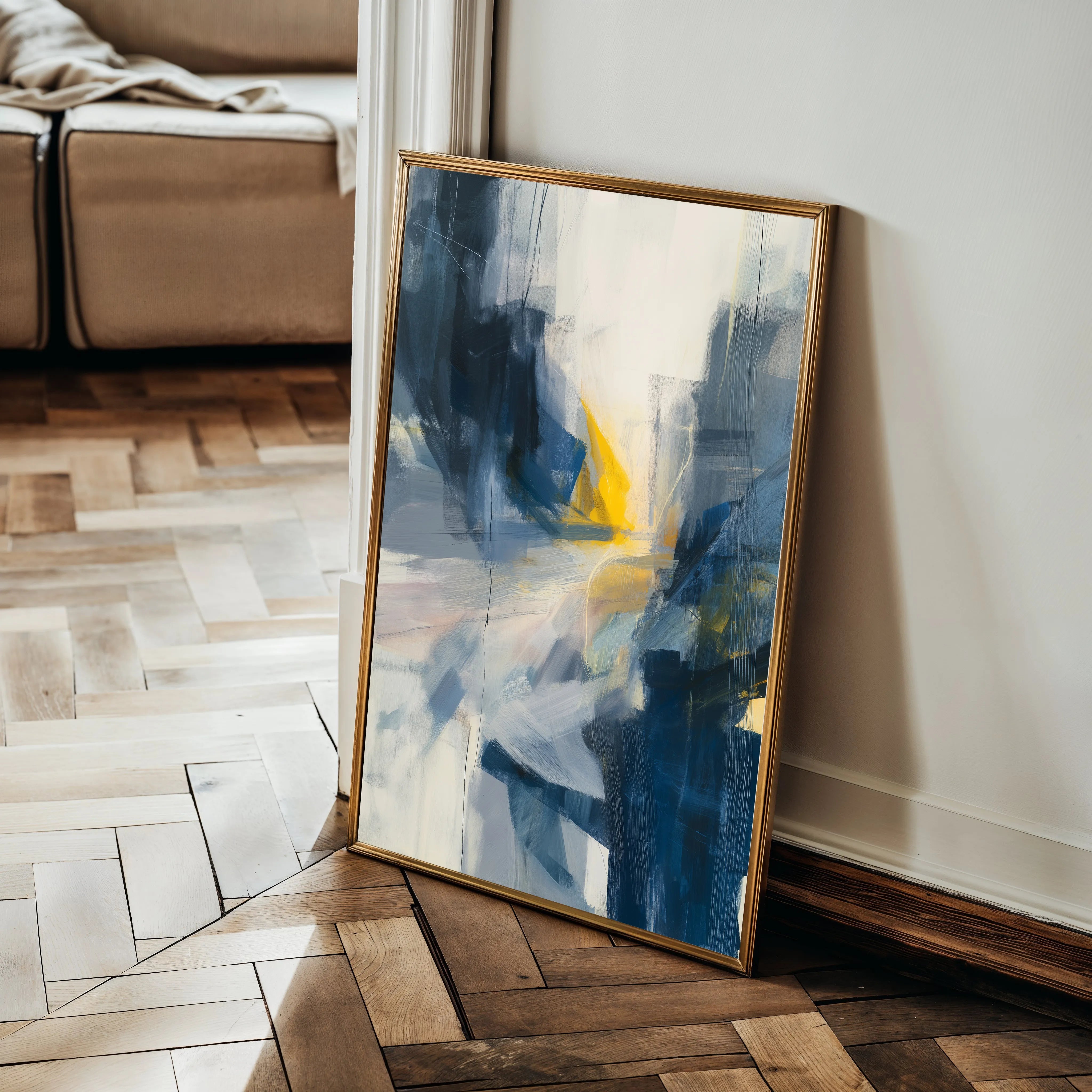 Abstract 2163 Canvas Art 18" x 24" / 45 x 60 cm / Black