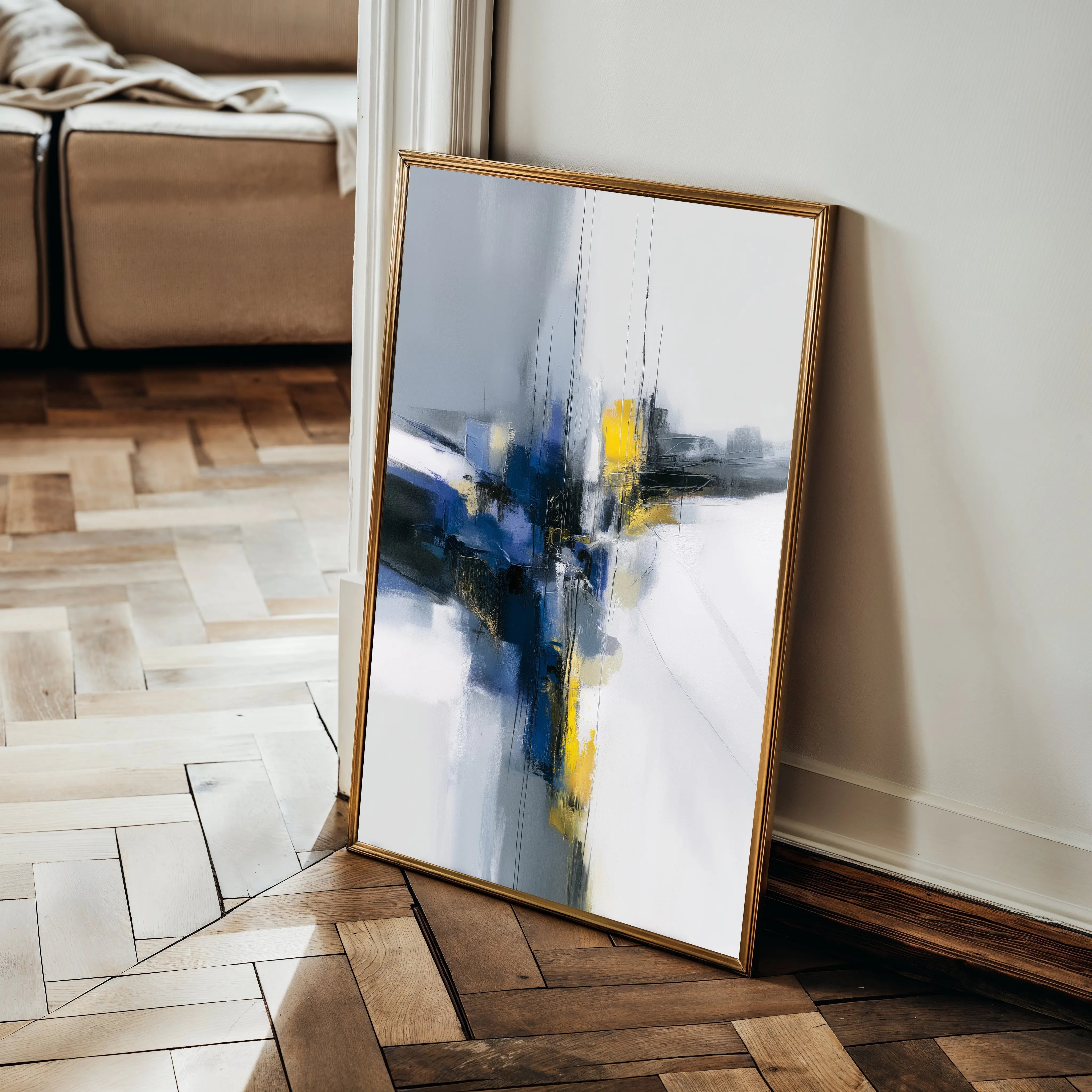 Abstract 2164 Canvas Art 18" x 24" / 45 x 60 cm / Black