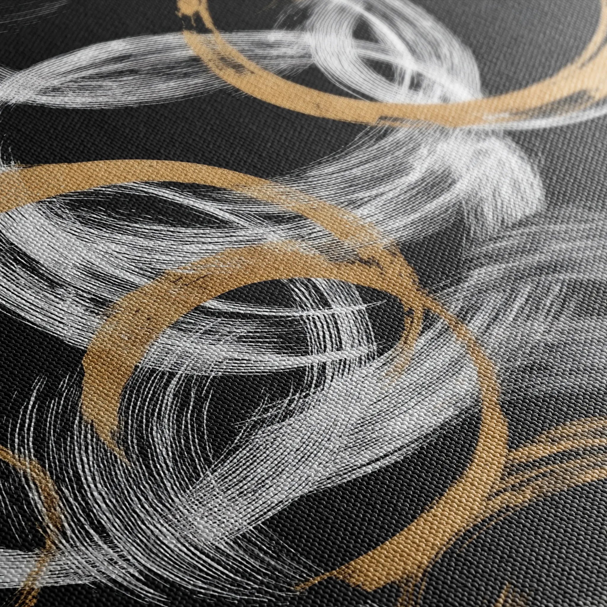 Abstract 2166 Canvas Art 18" x 24" / 45 x 60 cm / Black