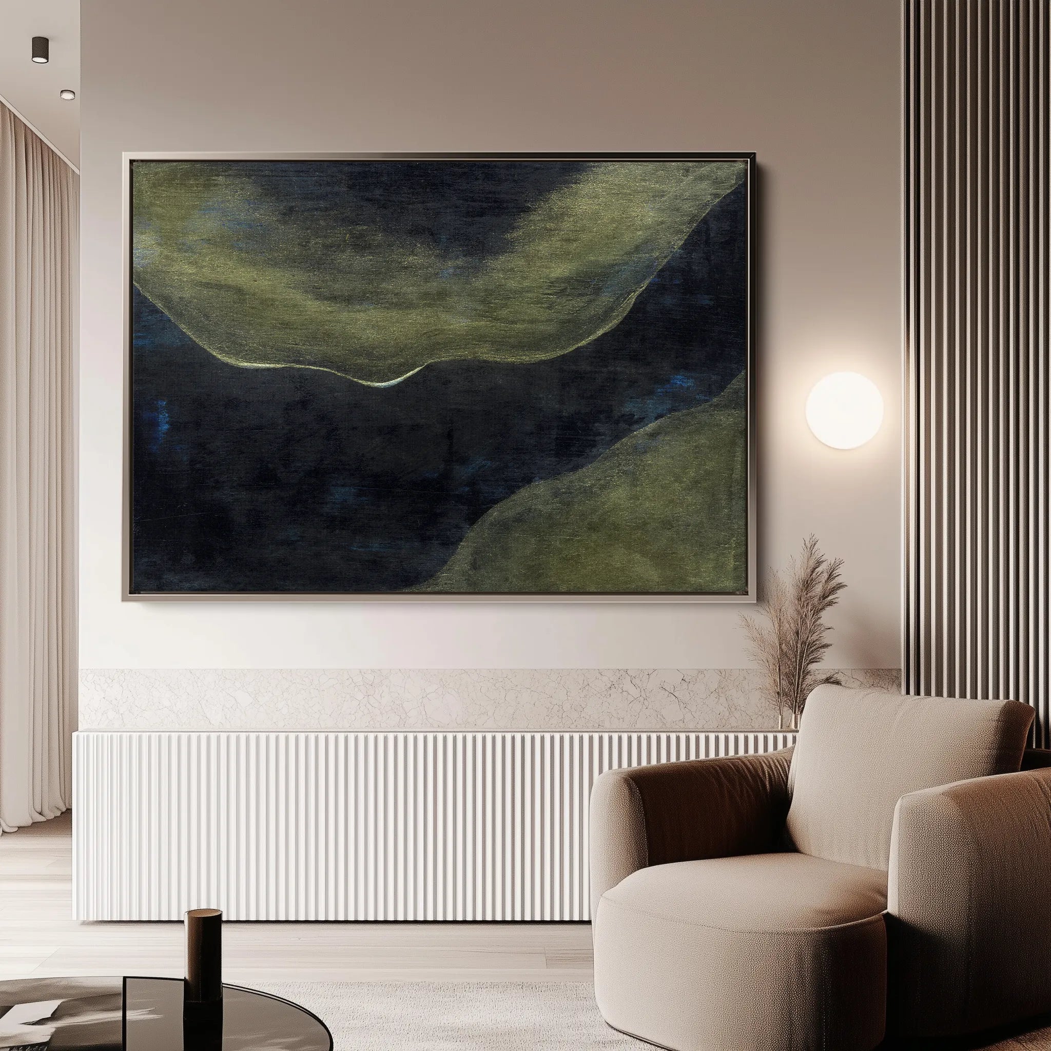 Abstract 217 Canvas Art 18" x 24" / 45 x 60 cm / Black