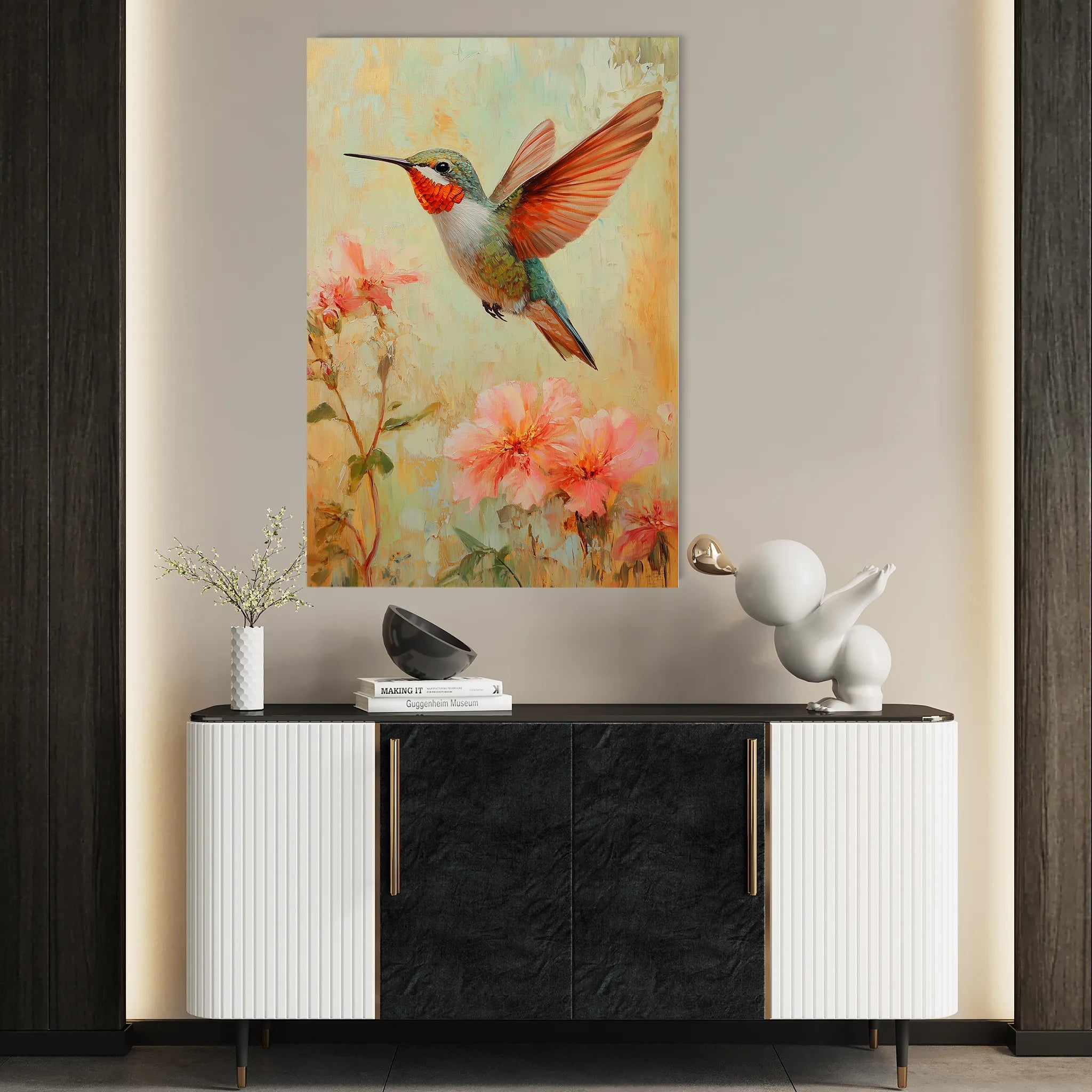 Animals 217 Canvas Art 18" x 24" / 45 x 60 cm / Black